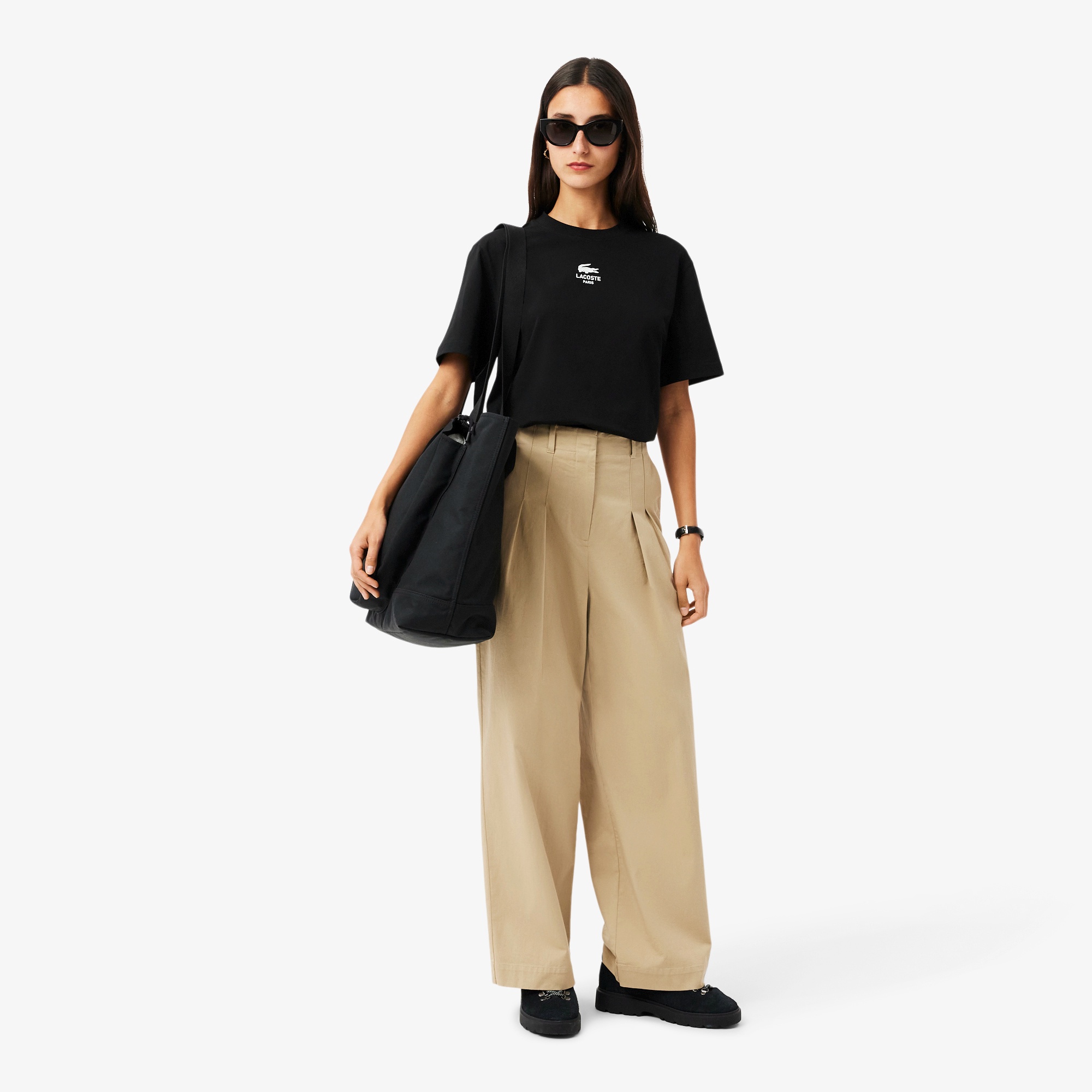 スモールパリロゴクルーネックTシャツ