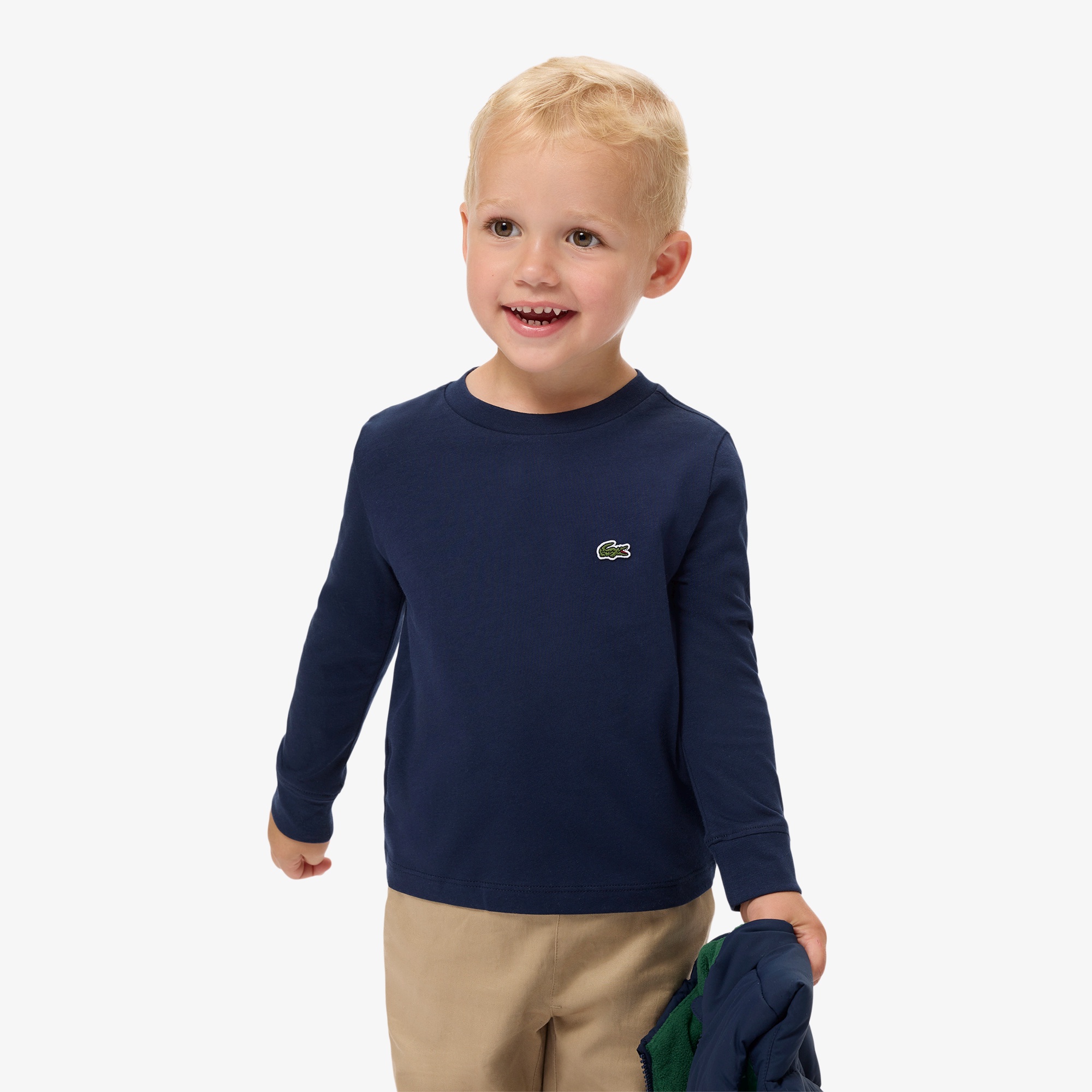 JUNIOR ベーシックワニロゴパッチ長袖Tシャツ