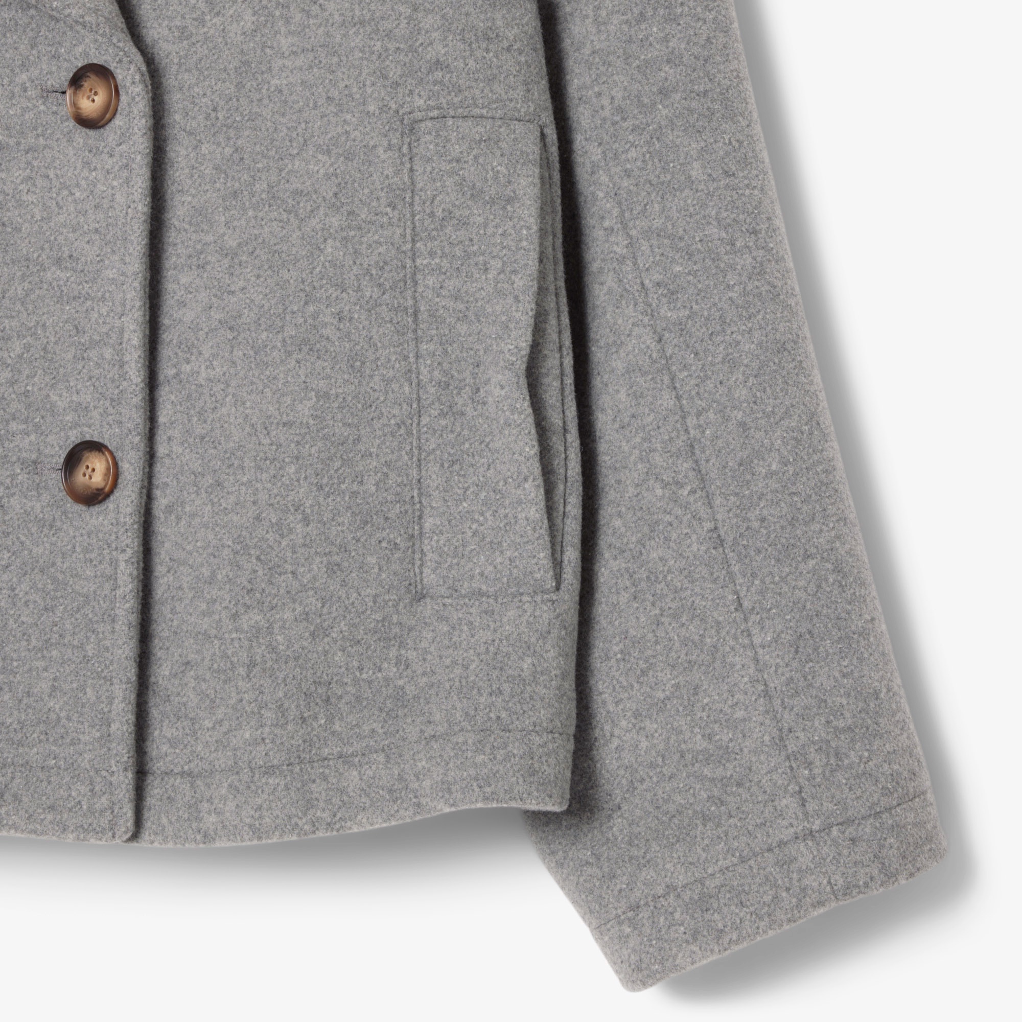 ショートオーバーサイズウールブレンドPコート