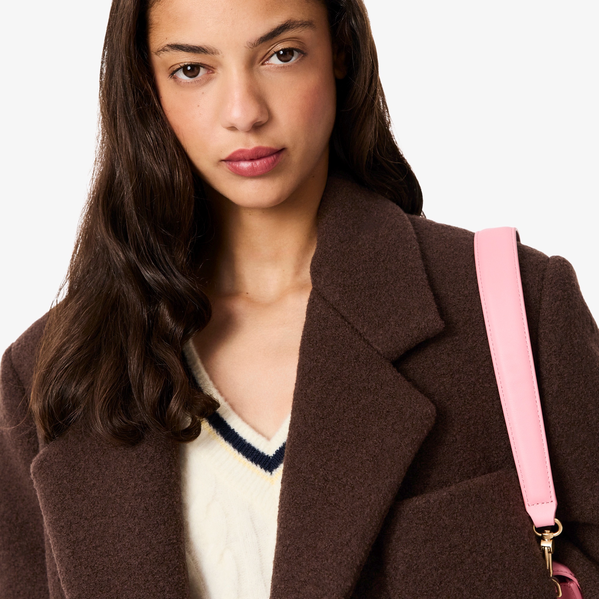 ダブルブレストバージンウールロングコート