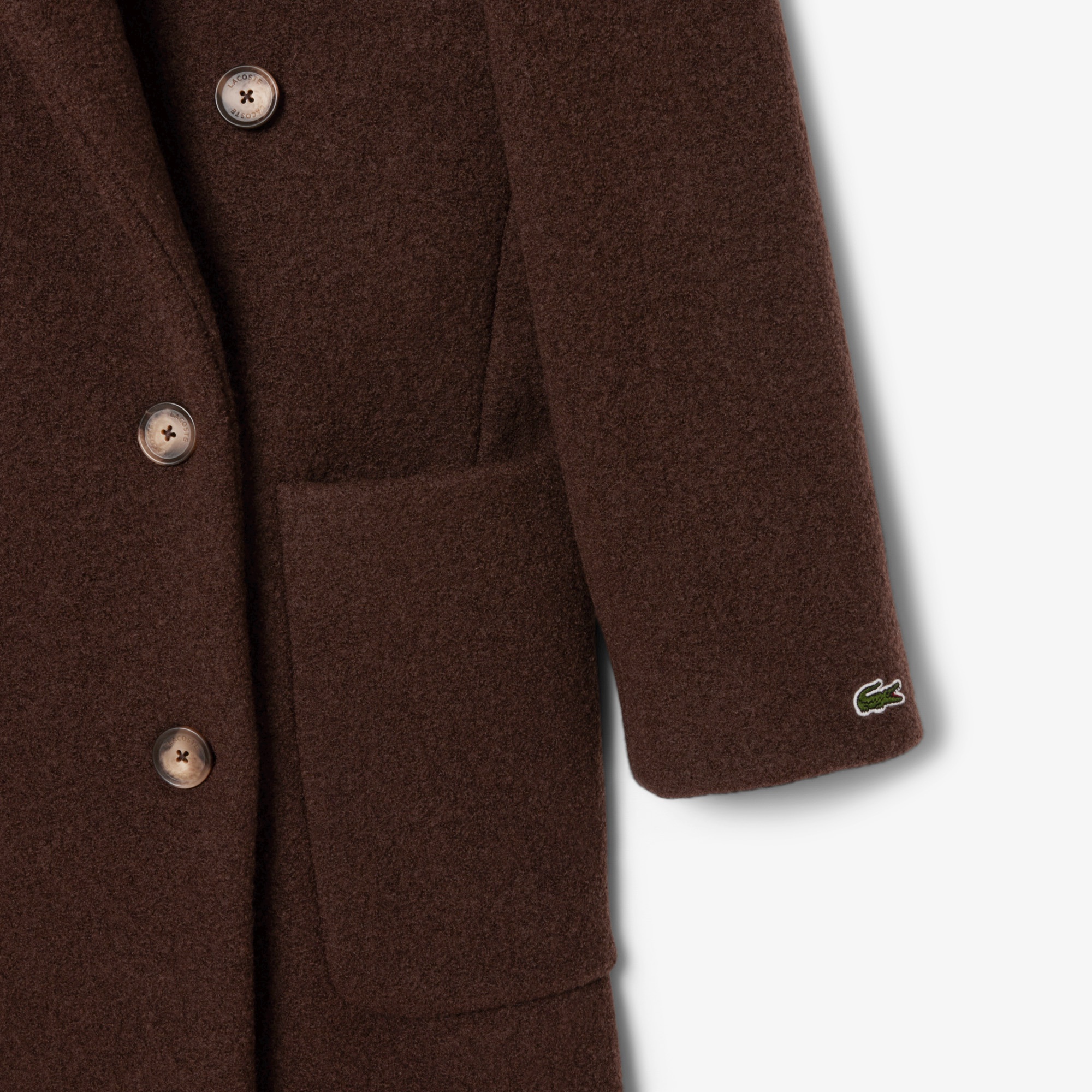 ダブルブレストバージンウールロングコート