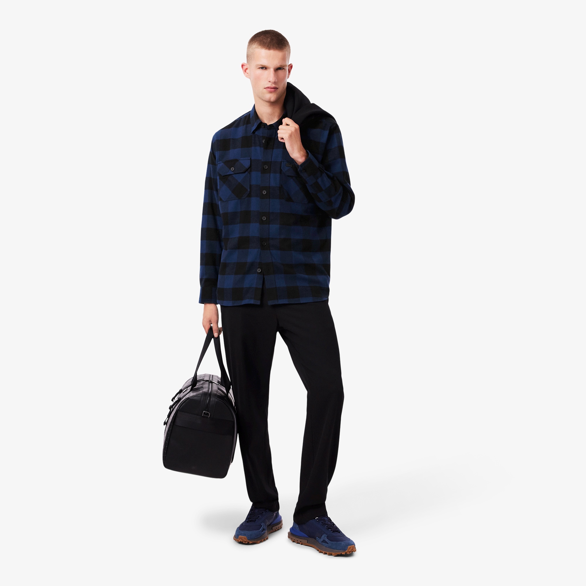 オーバーサイズドコットンプレイドオーバーシャツ