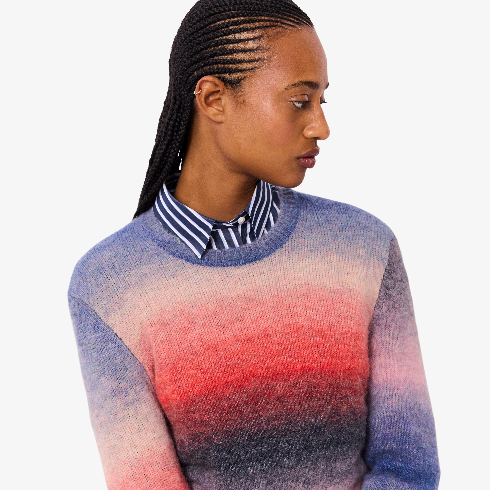 グラデーションニットセーター