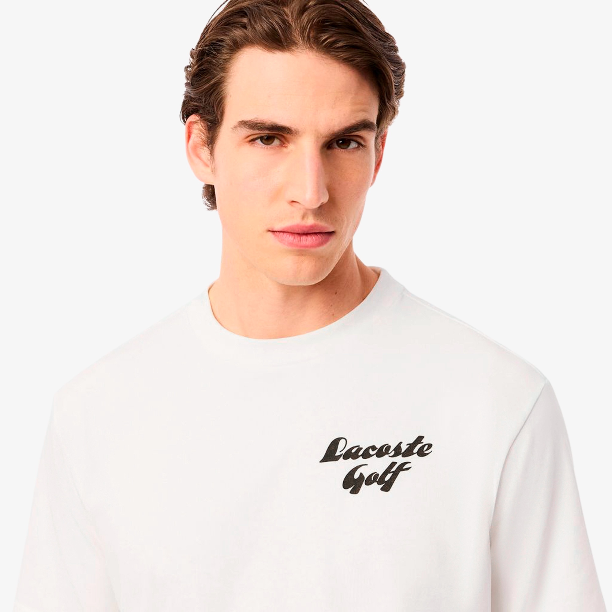 ラコステゴルフウルトラドライバックプリントTシャツ