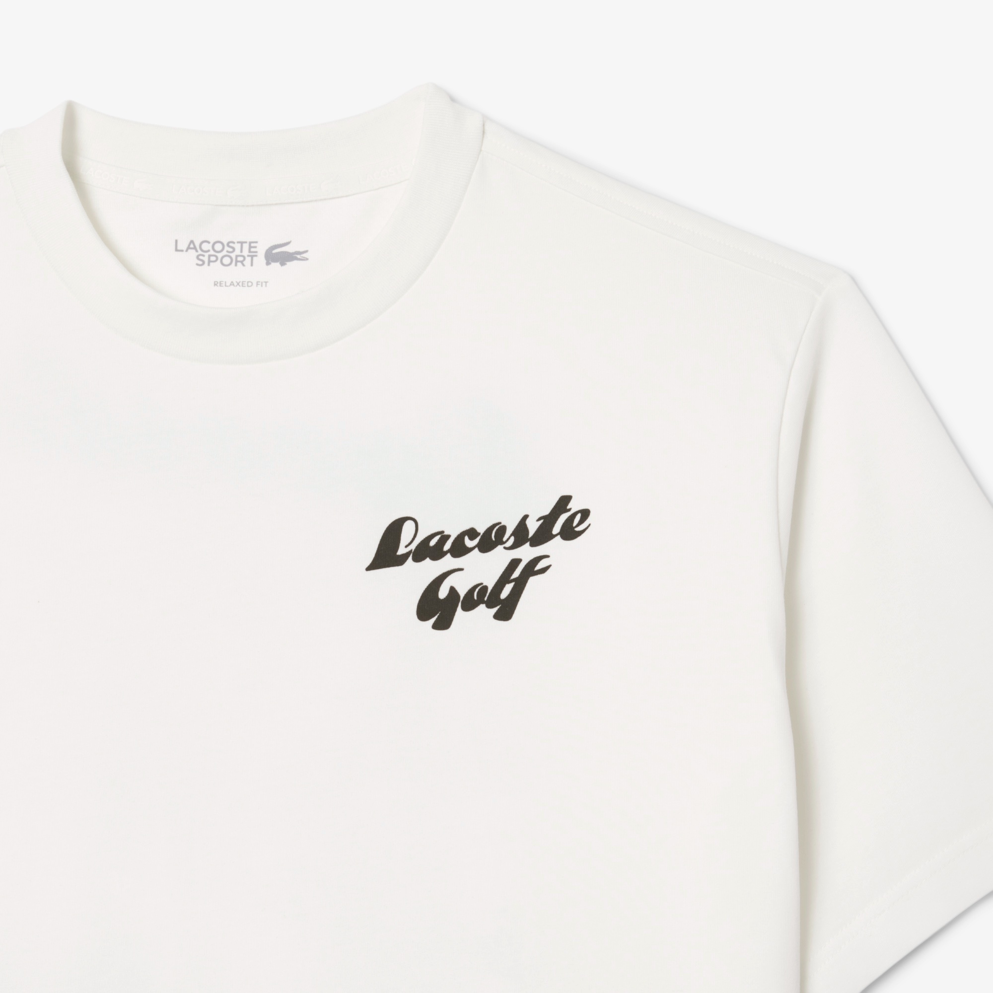 ラコステゴルフウルトラドライバックプリントTシャツ