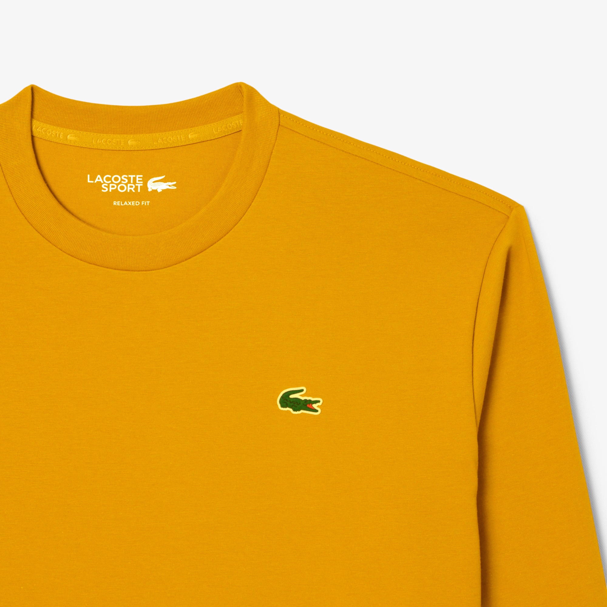 ラコステゴルフバックプリントウルトラドライロングスリーブTシャツ