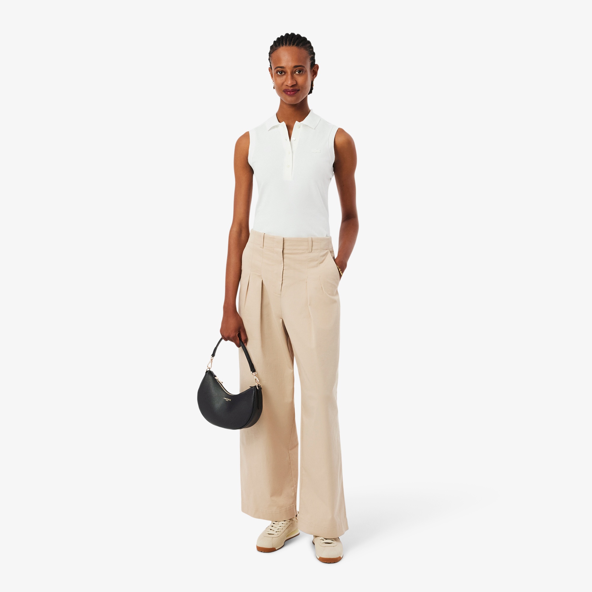 シャンゼリゼ レザーハーフムーンショルダーバッグ