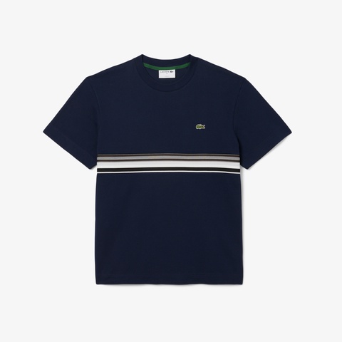 フロントボーダーフレンチメイド鹿の子Tシャツ