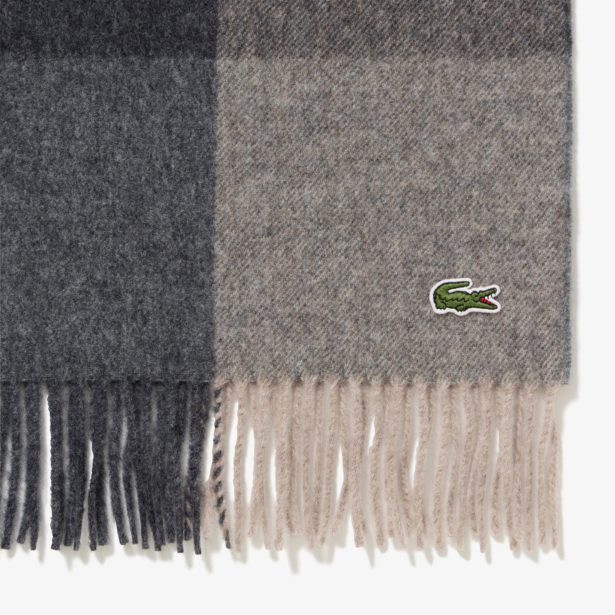 メリノウールブロックチェックマフラー