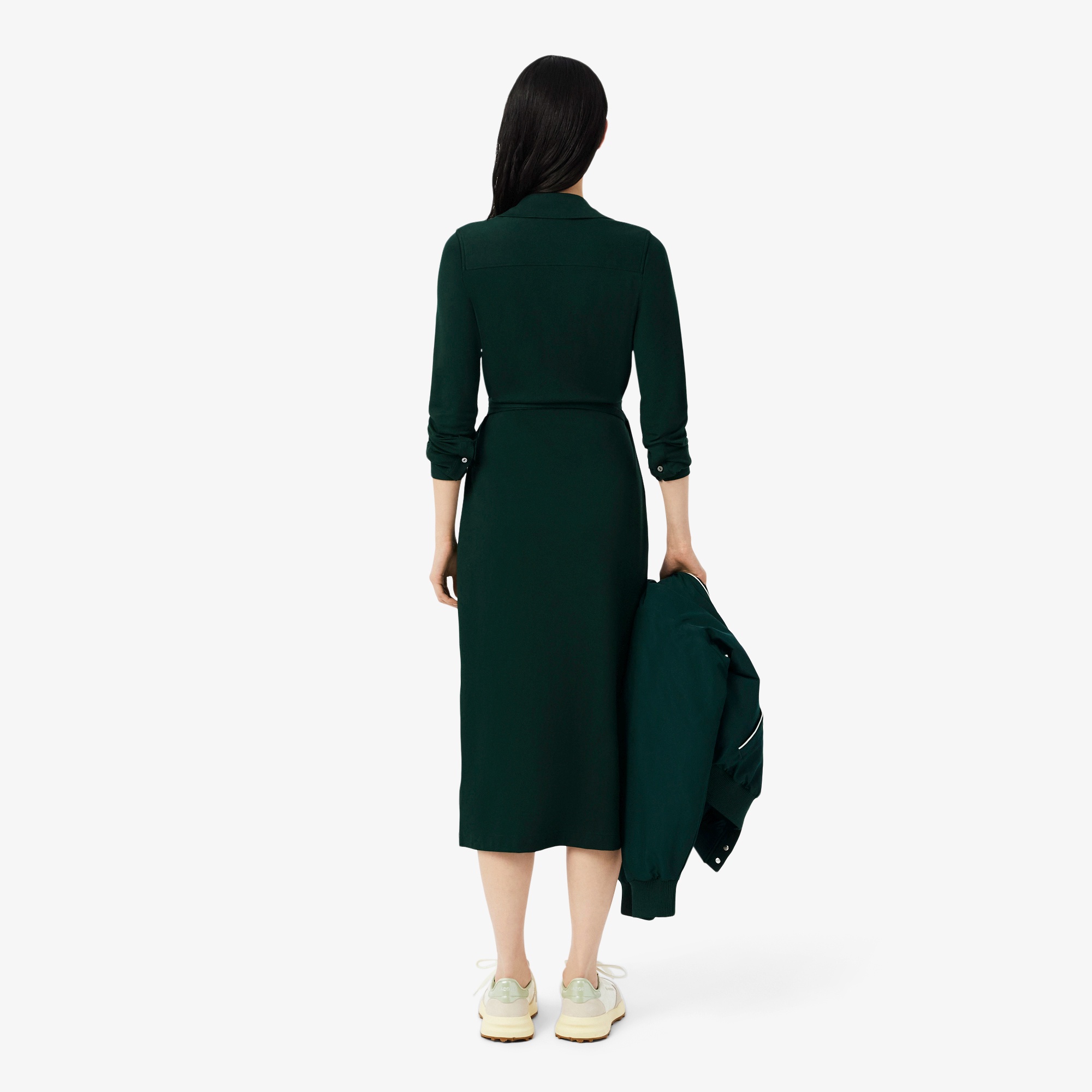 ポロシャツディテールラップドレス