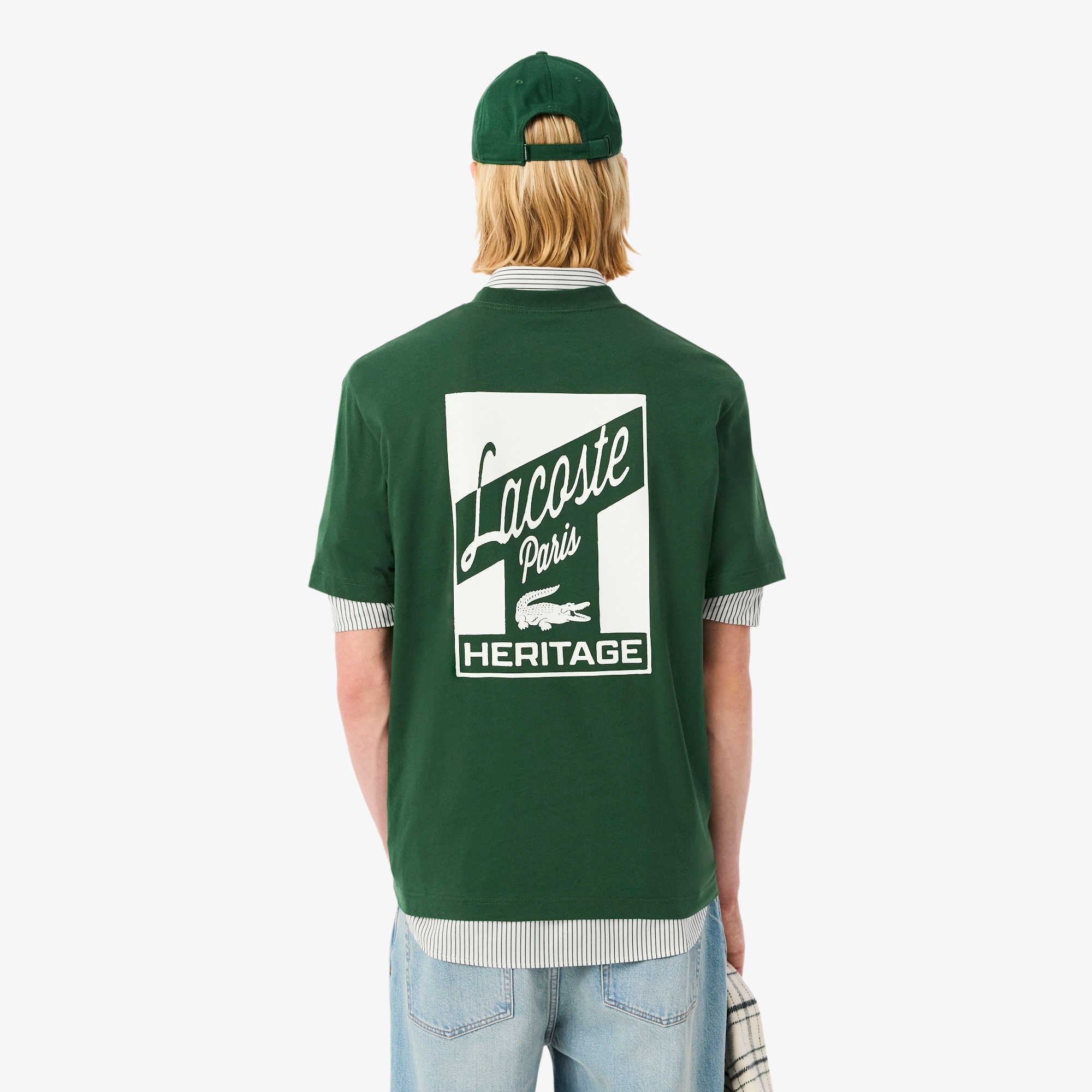 ラコステパリバックプリントTシャツ