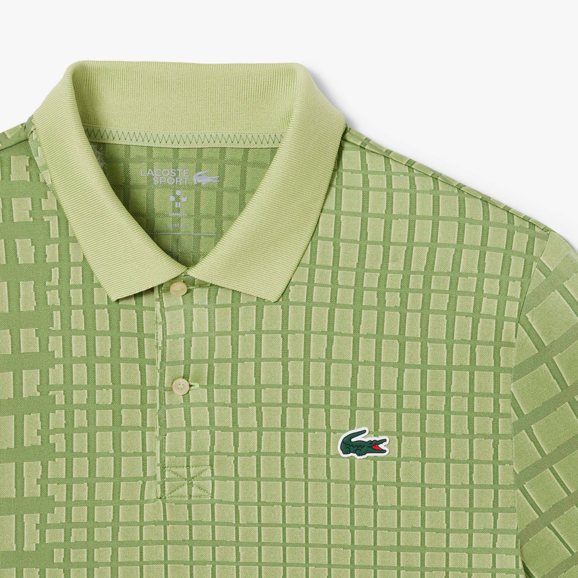 『ダニール・メドベージェフ』オールオーバーラケットプリントドライポロシャツ