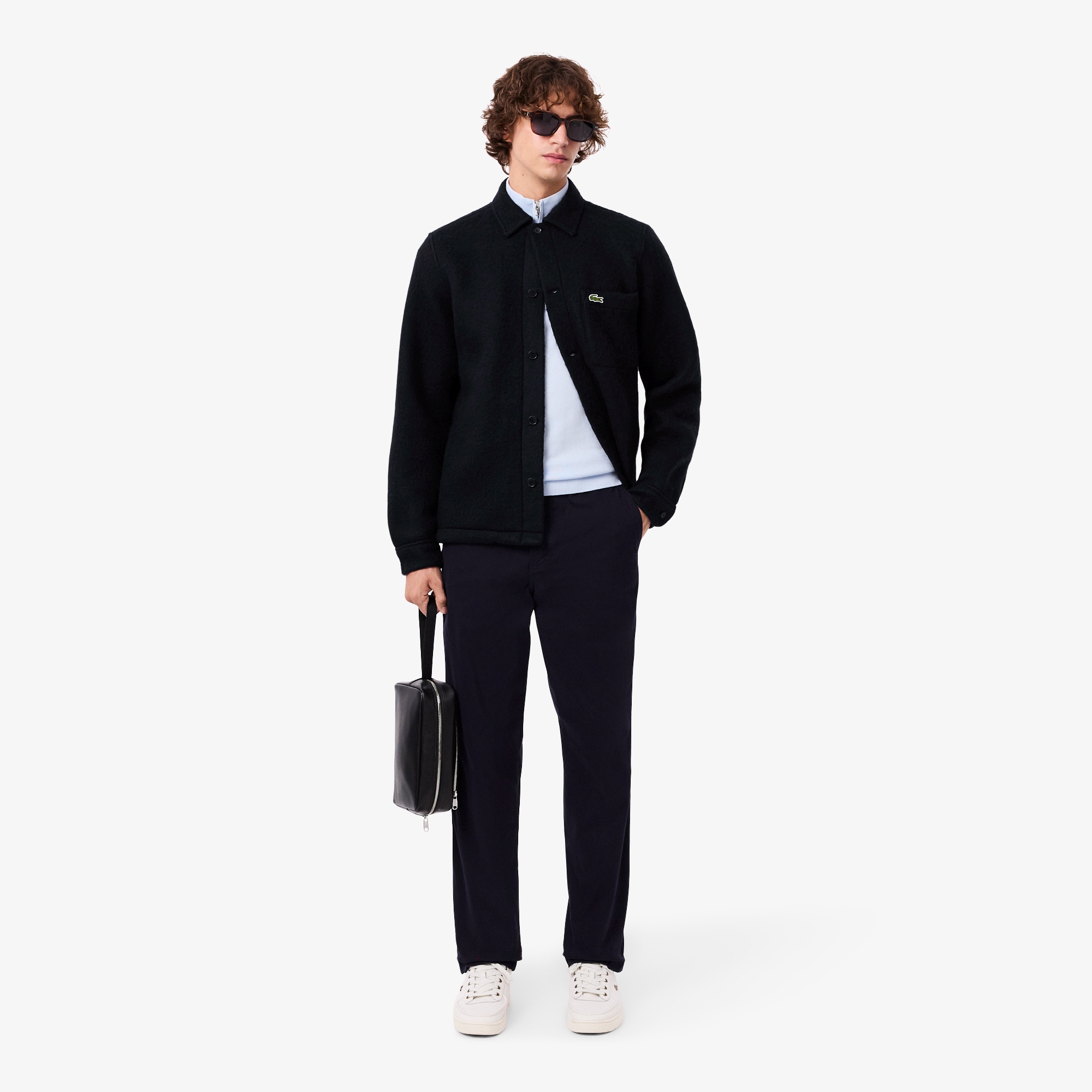 ウールブレンドフェルトオーバーシャツ