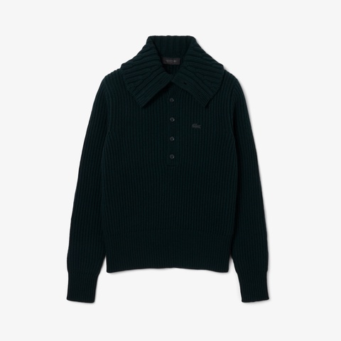 『FW25 Fashion Show』スタンドリブカラーニットポロセーター