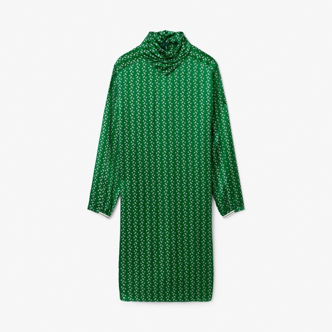『FW25 Fashion Show』スカーフカラーサテンプリントドレス