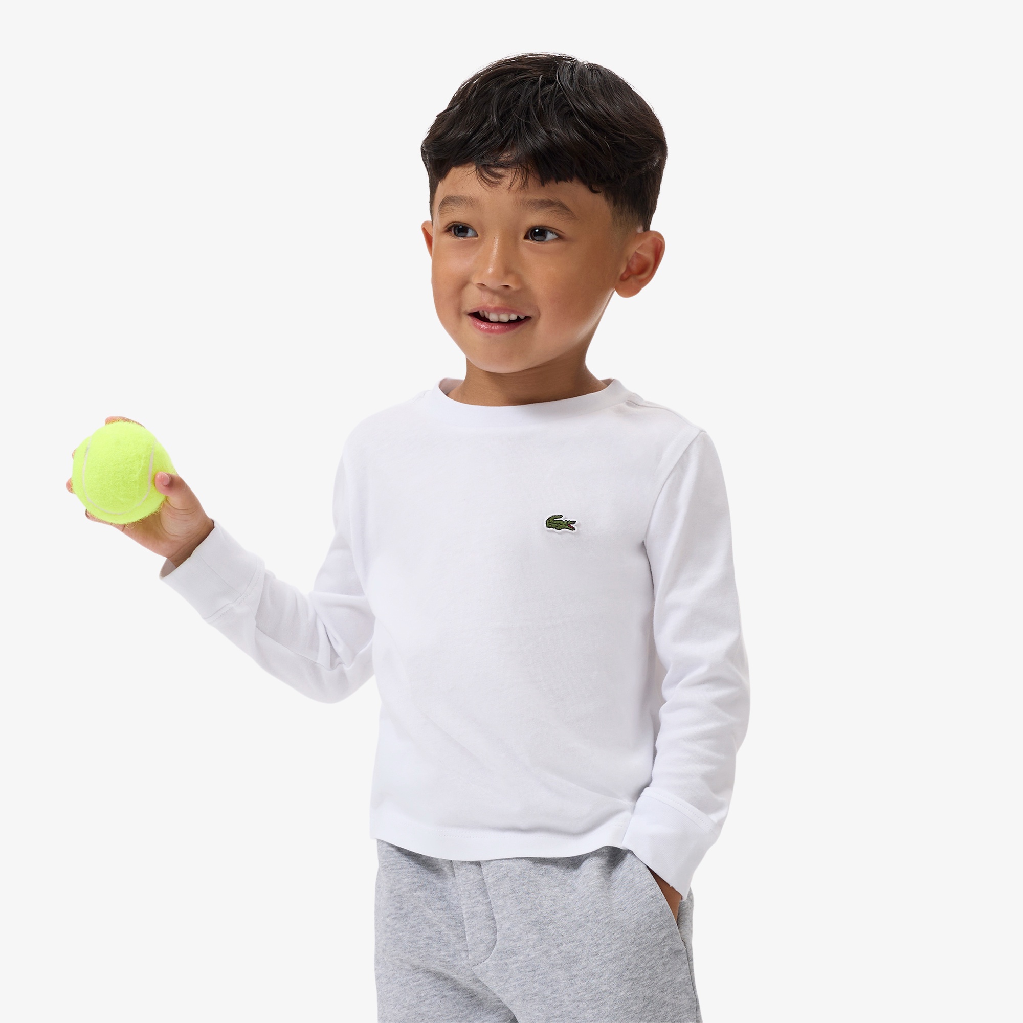 JUNIOR ベーシックワニロゴパッチ長袖Tシャツ