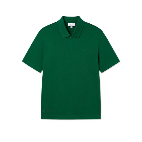 『Lacoste from Yibo』クラシックフィットクォータージップポロシャツ