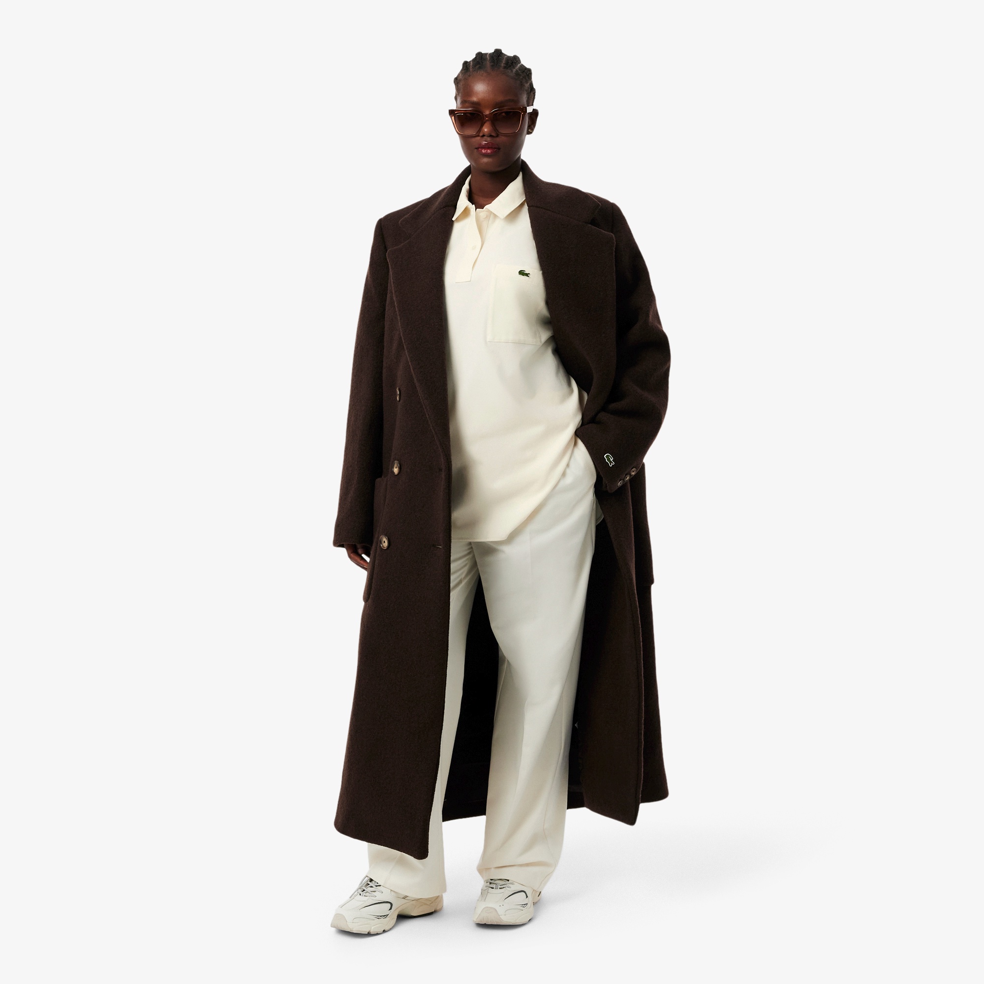 オーバーサイズハーフボタンフランネルシャツ