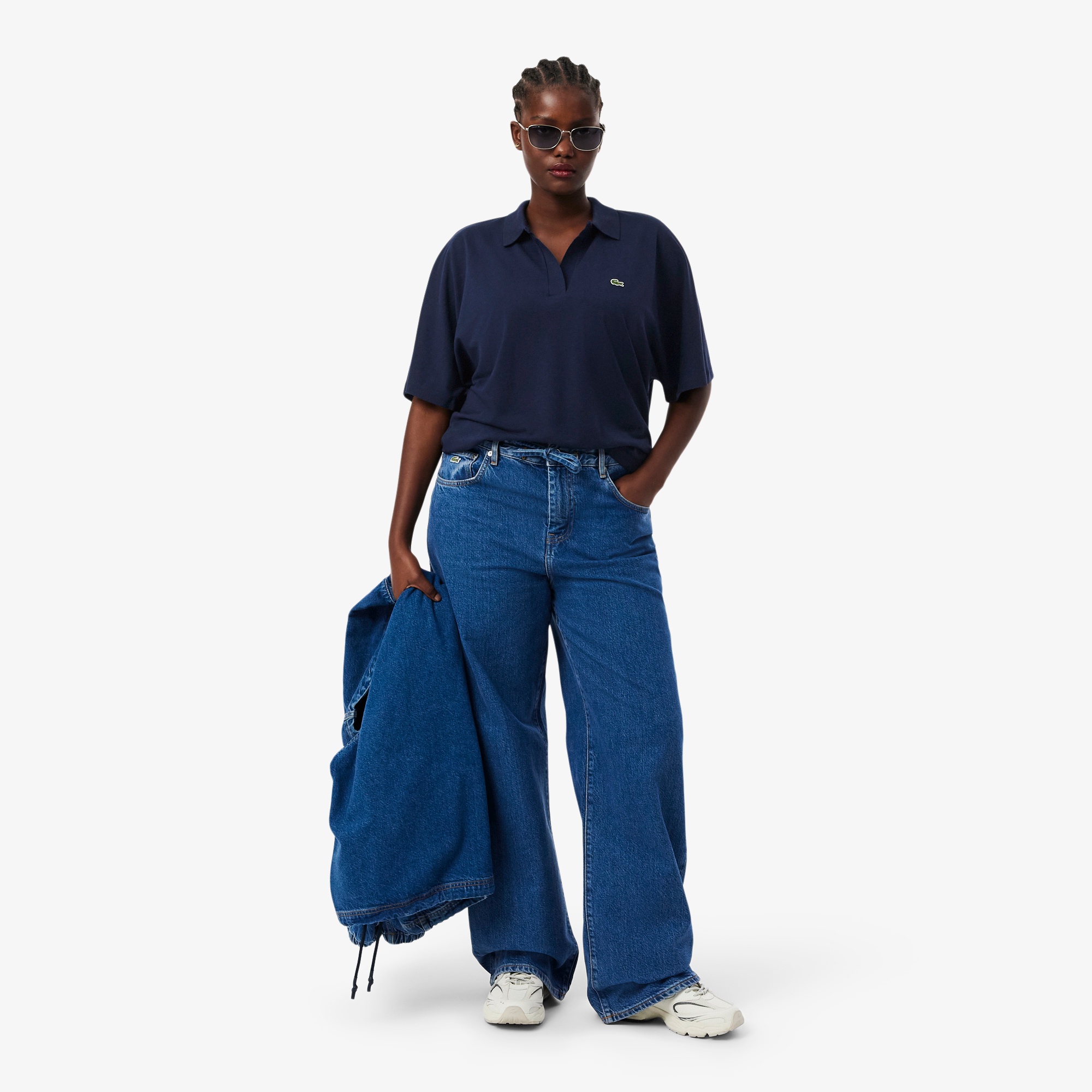 スキッパーネックポロシャツ