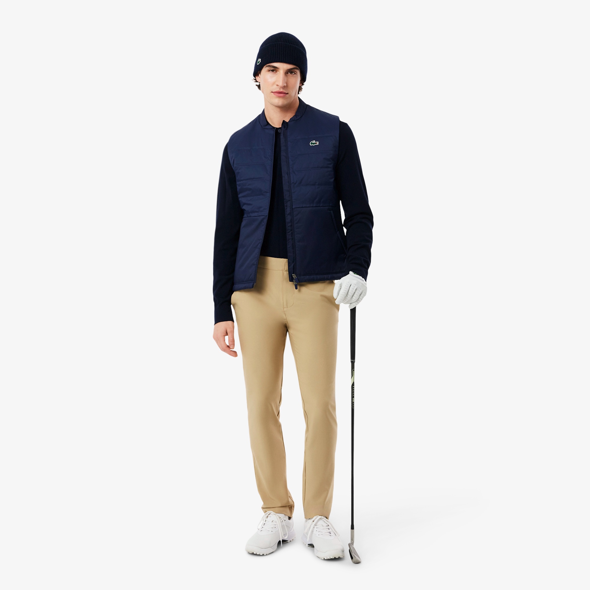 フリースライニングリブニットゴルフビーニー