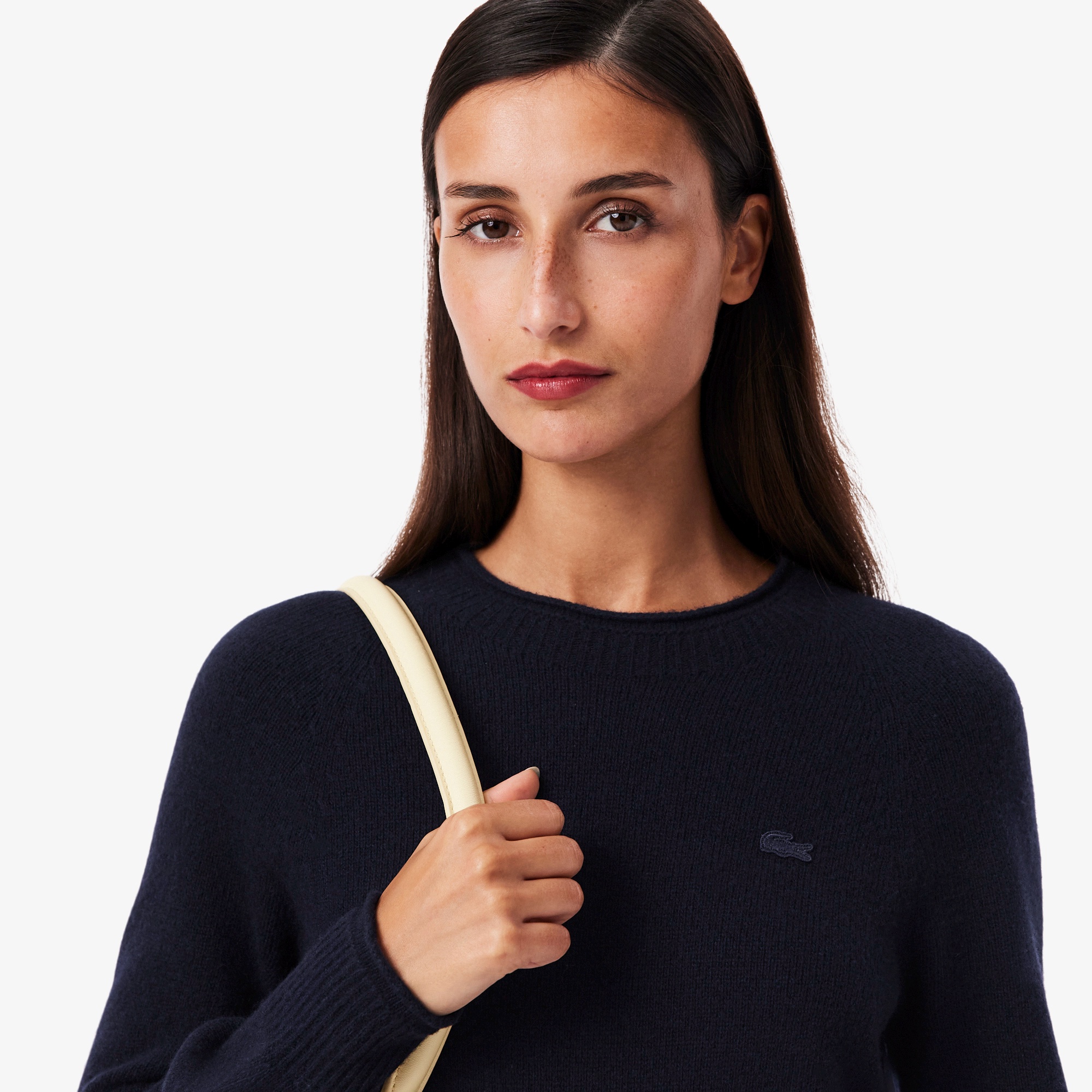 3Dニッティングシームレスフレアドレスセーター