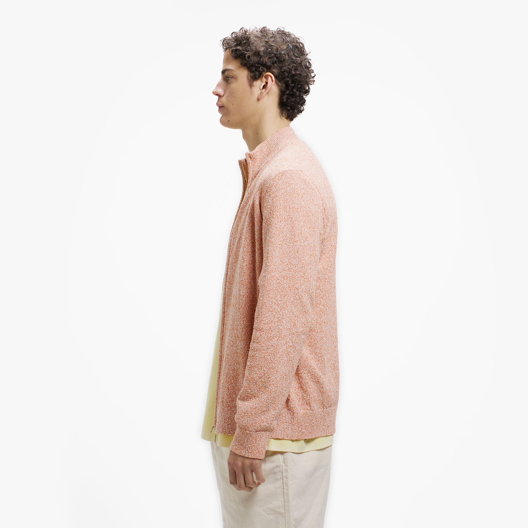 ブークレー スタンドジップニットカーディガン