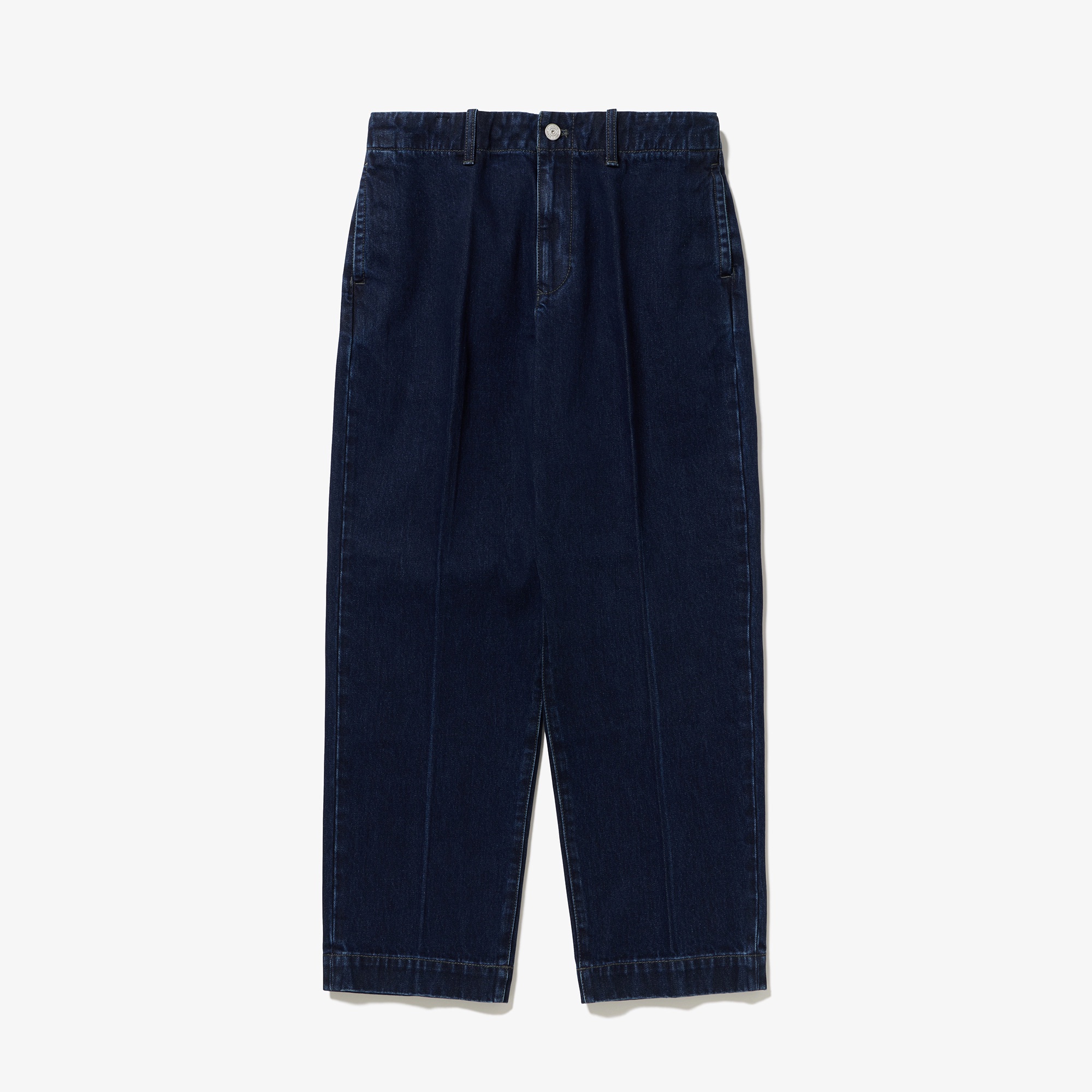 プリーツエフェクトデニム ワークパンツ