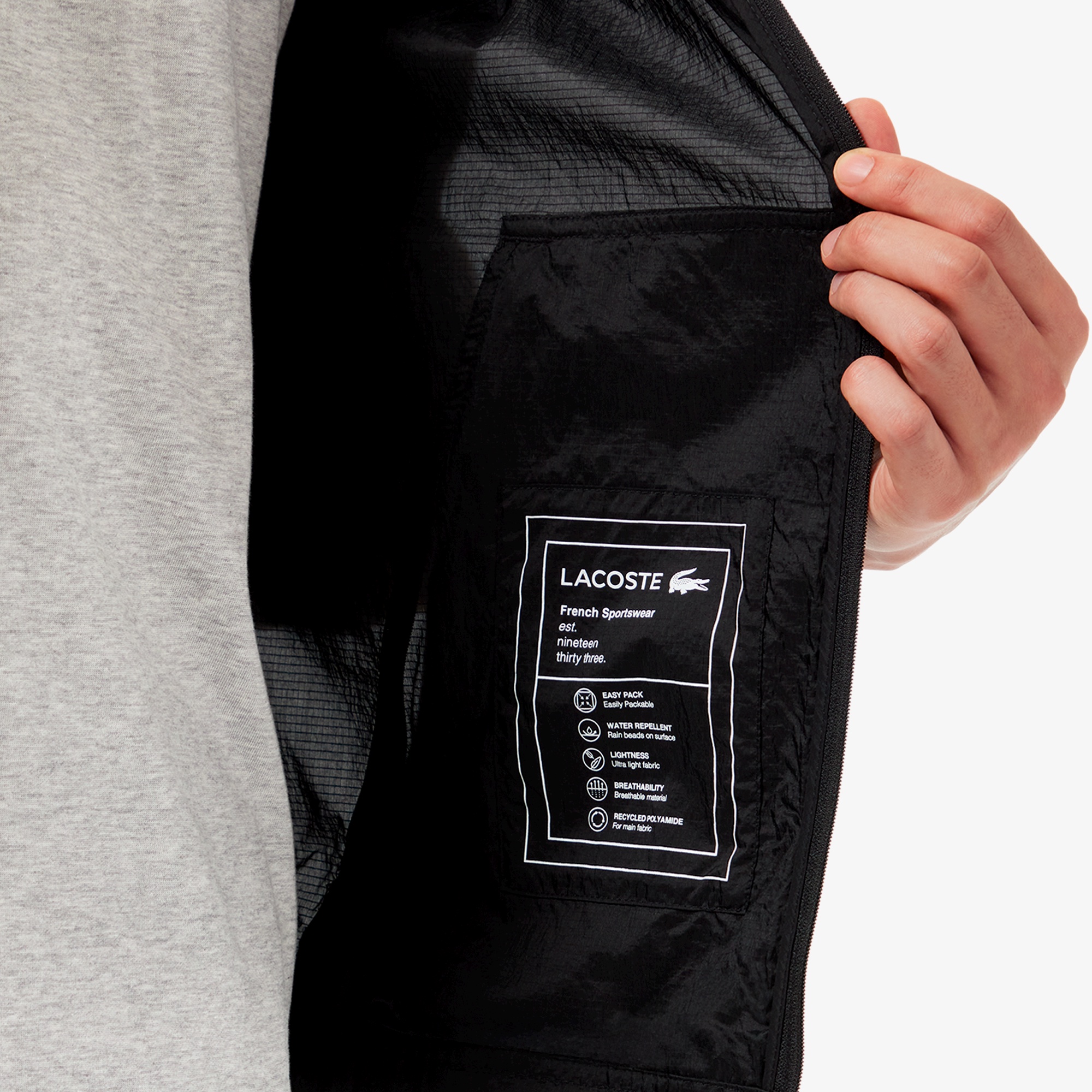 ワッシャーナイロンパッカブルフードジャケット