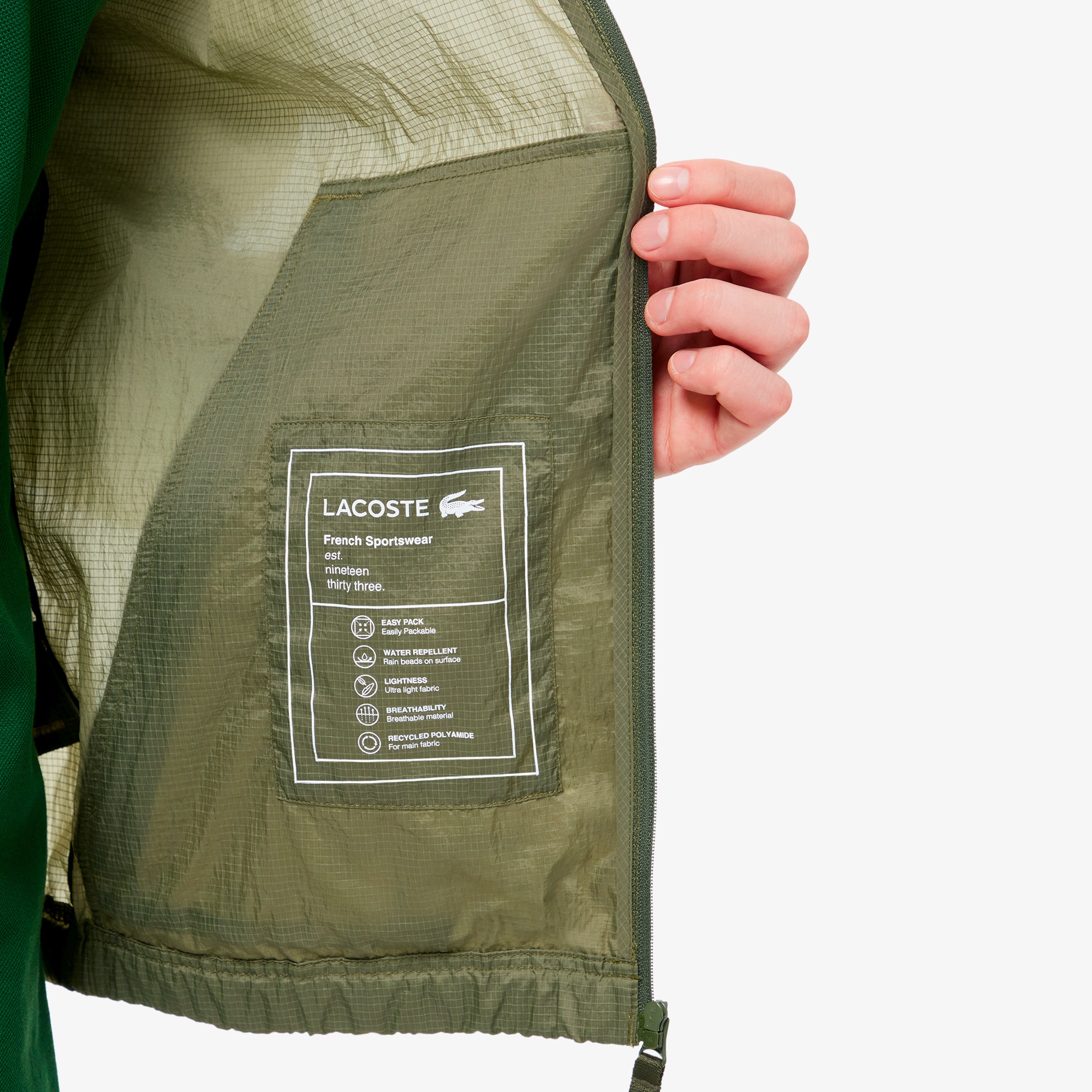 ワッシャーナイロンパッカブルフードジャケット