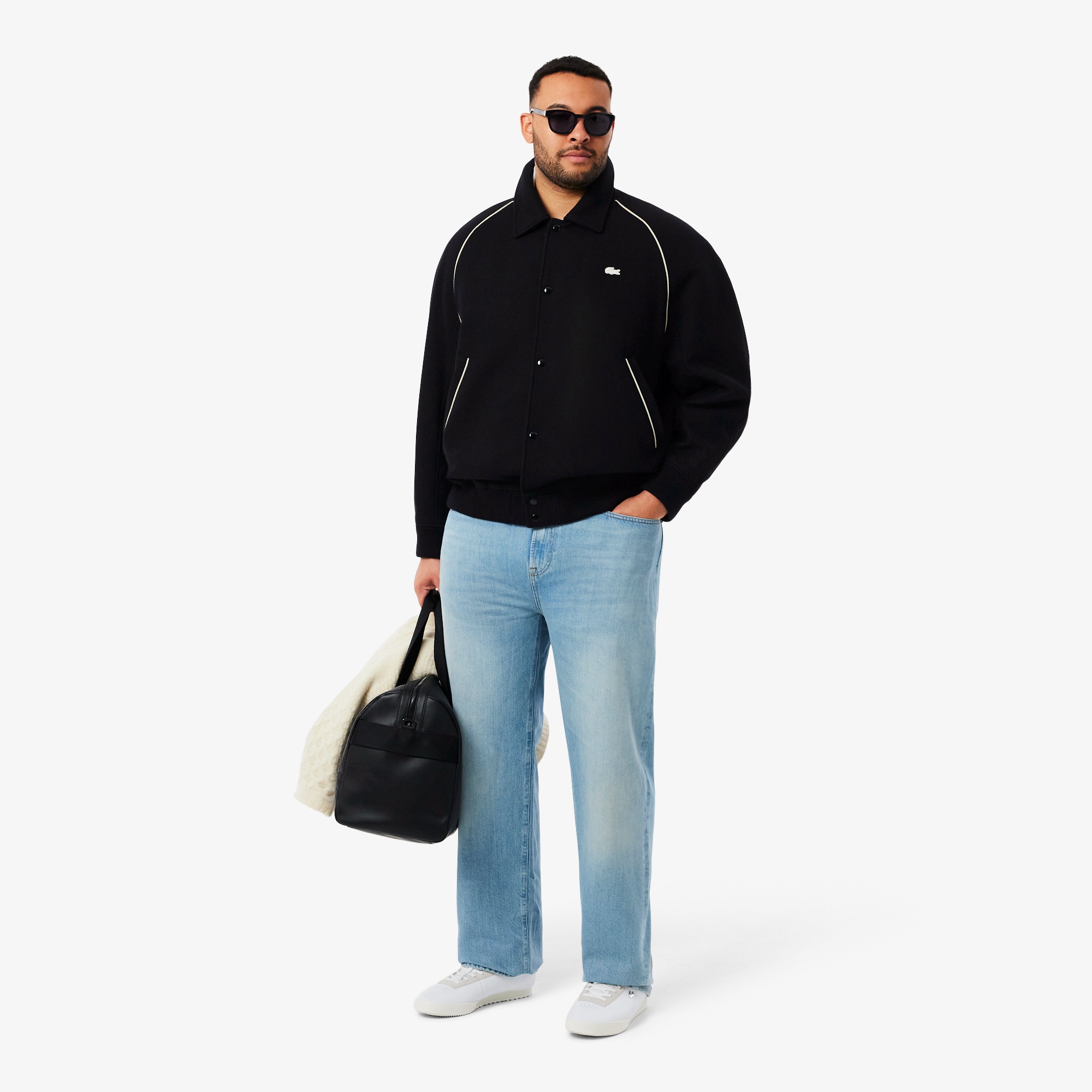 バッジアクセントウールバーシティジャケット