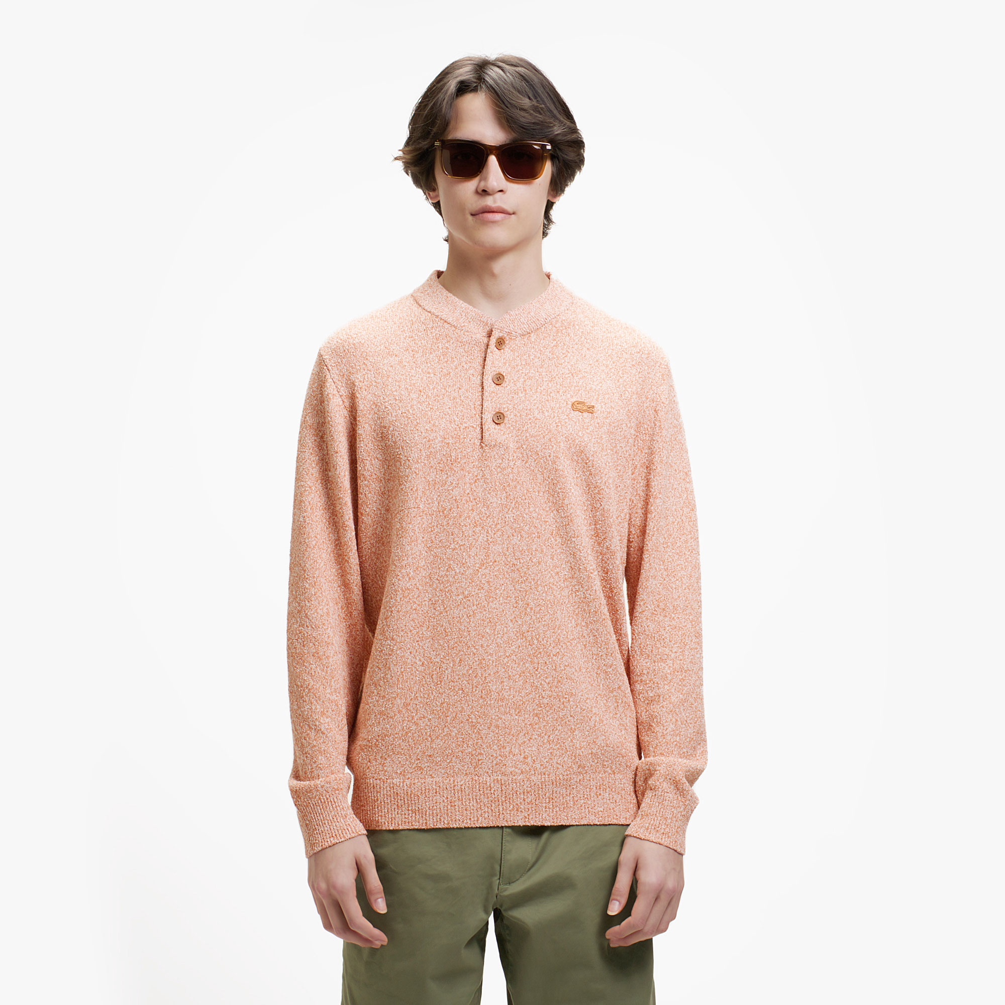 ブークレー ヘンリーネックニットセーター