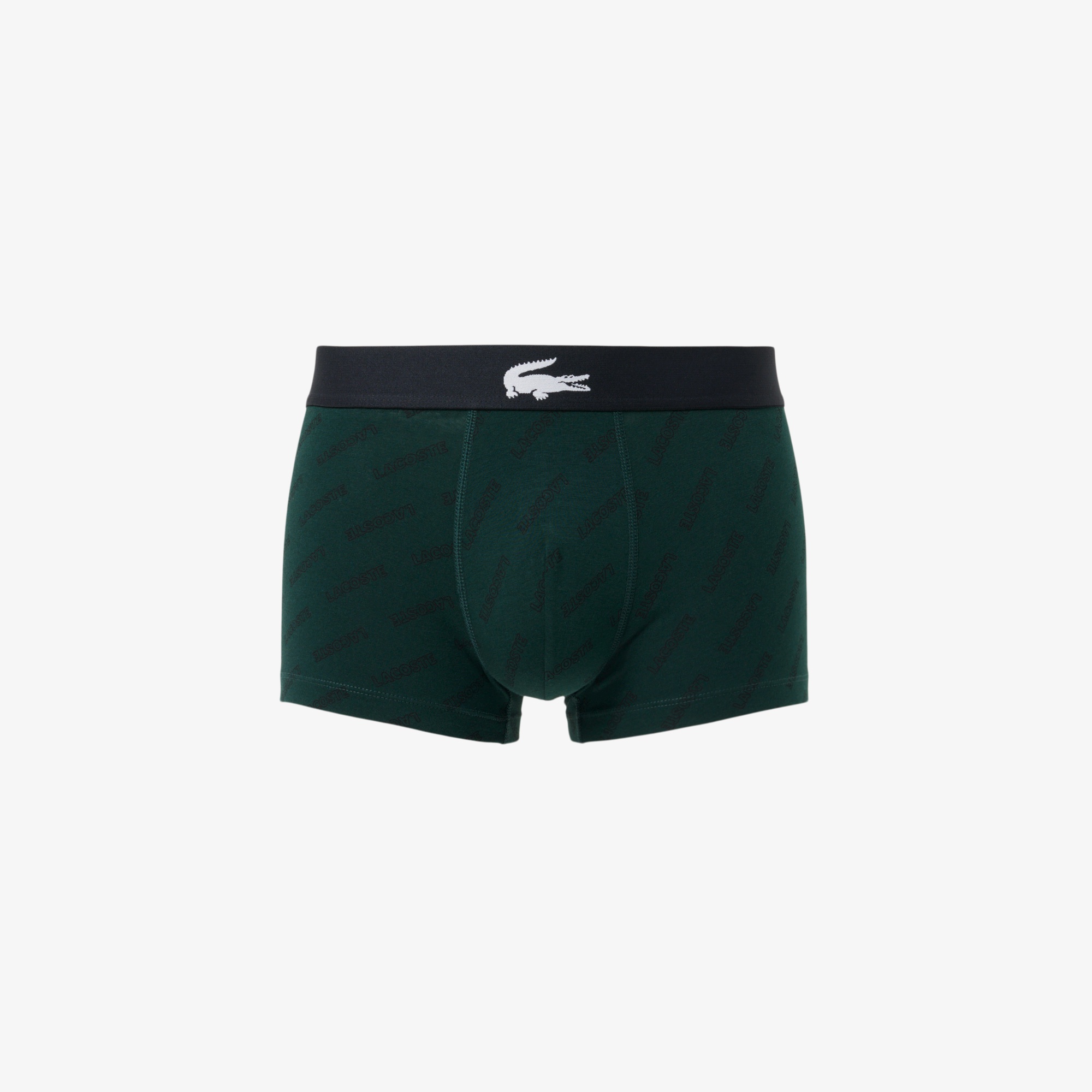 ナナメブランドネームロゴプリントストレッチコットントランクショーツ