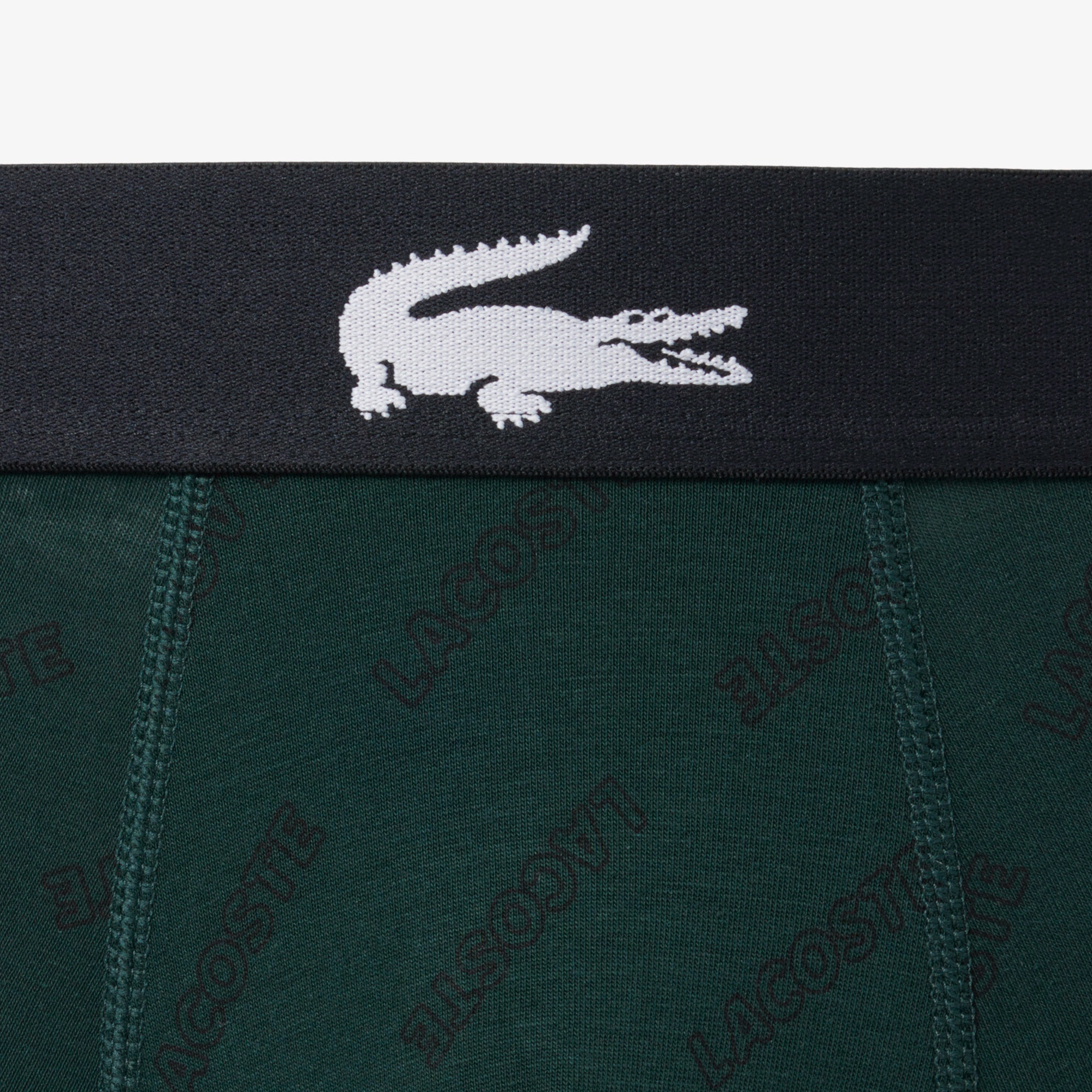 ナナメブランドネームロゴプリントストレッチコットントランクショーツ