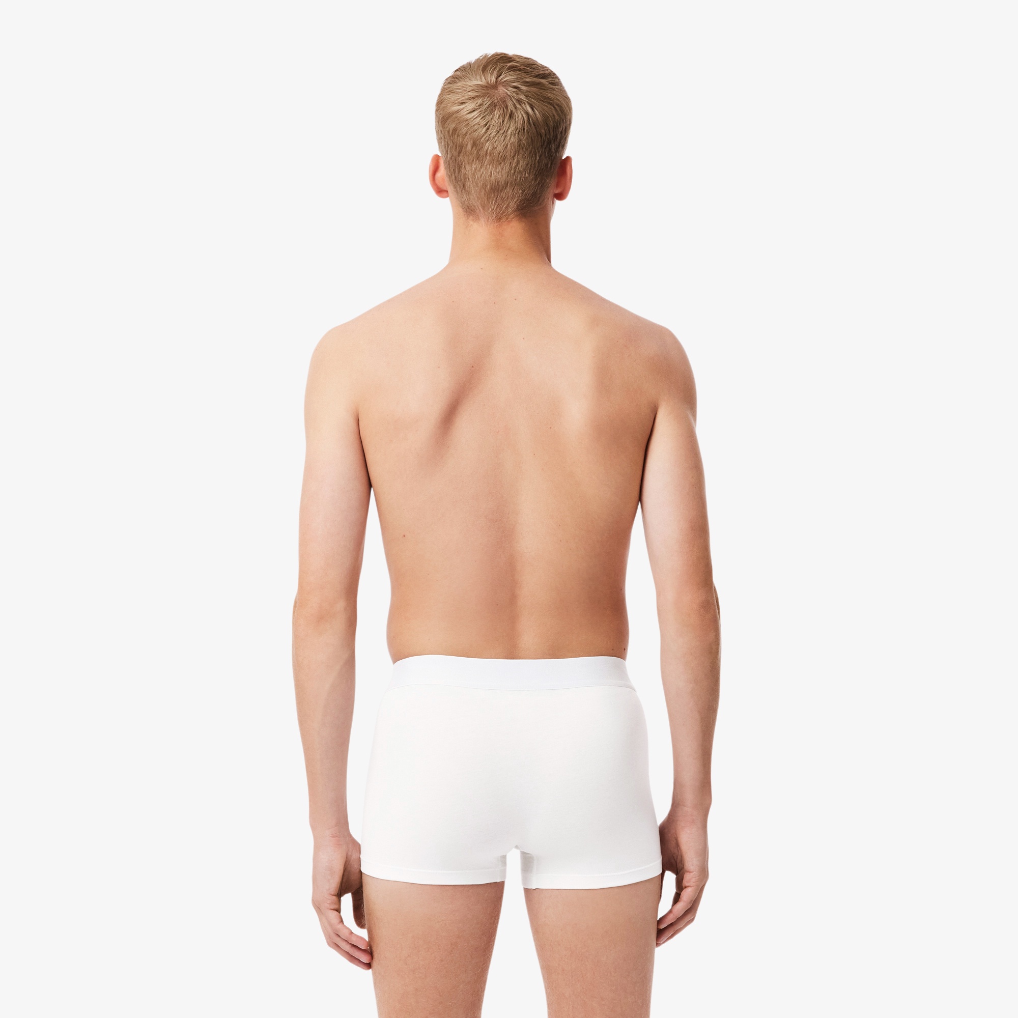 コントラストワニロゴウエストバンドストレッチジャージトランクショーツ 3P