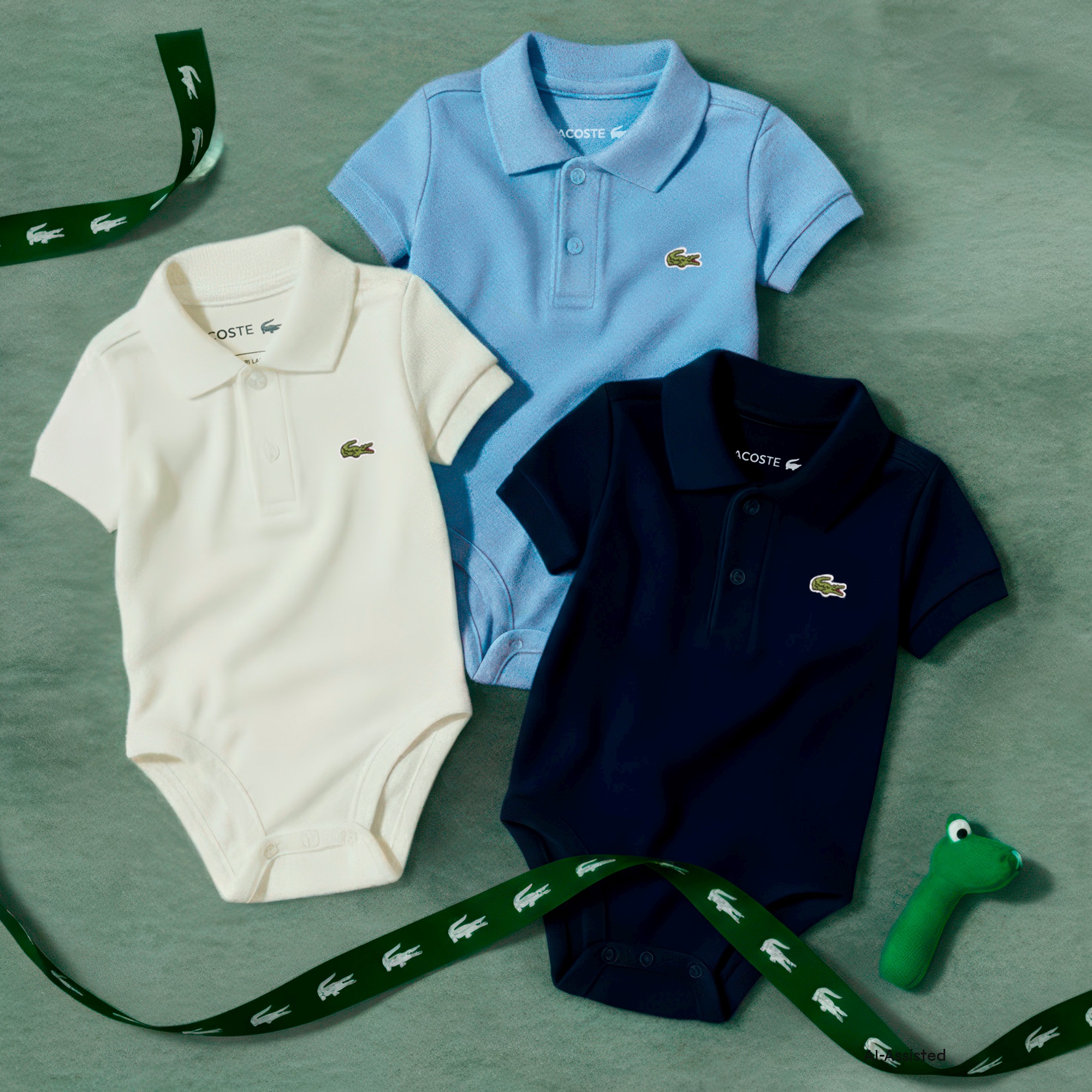 新生児鹿の子地ボディスーツ