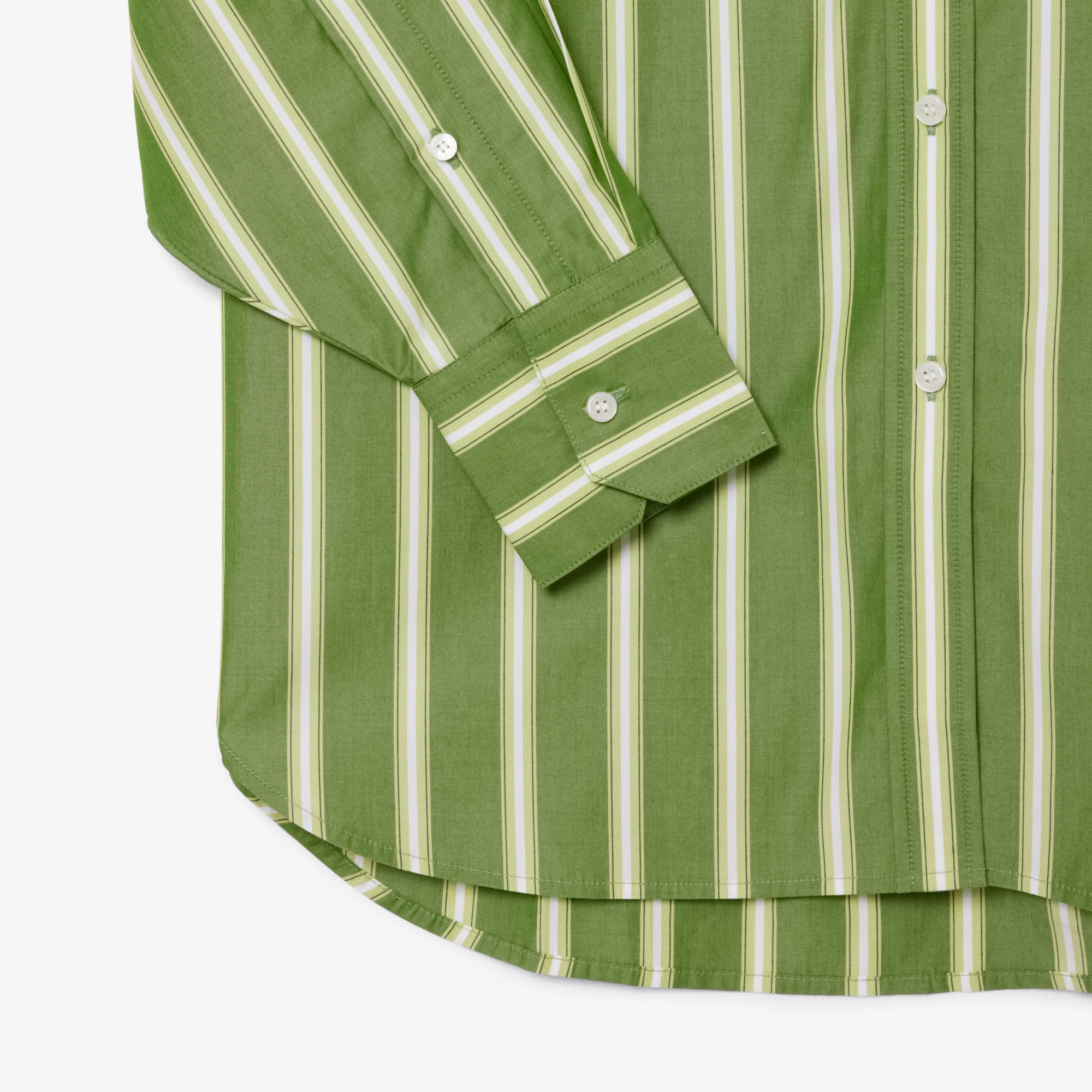 オーバーサイズストライプポプリンシャツ