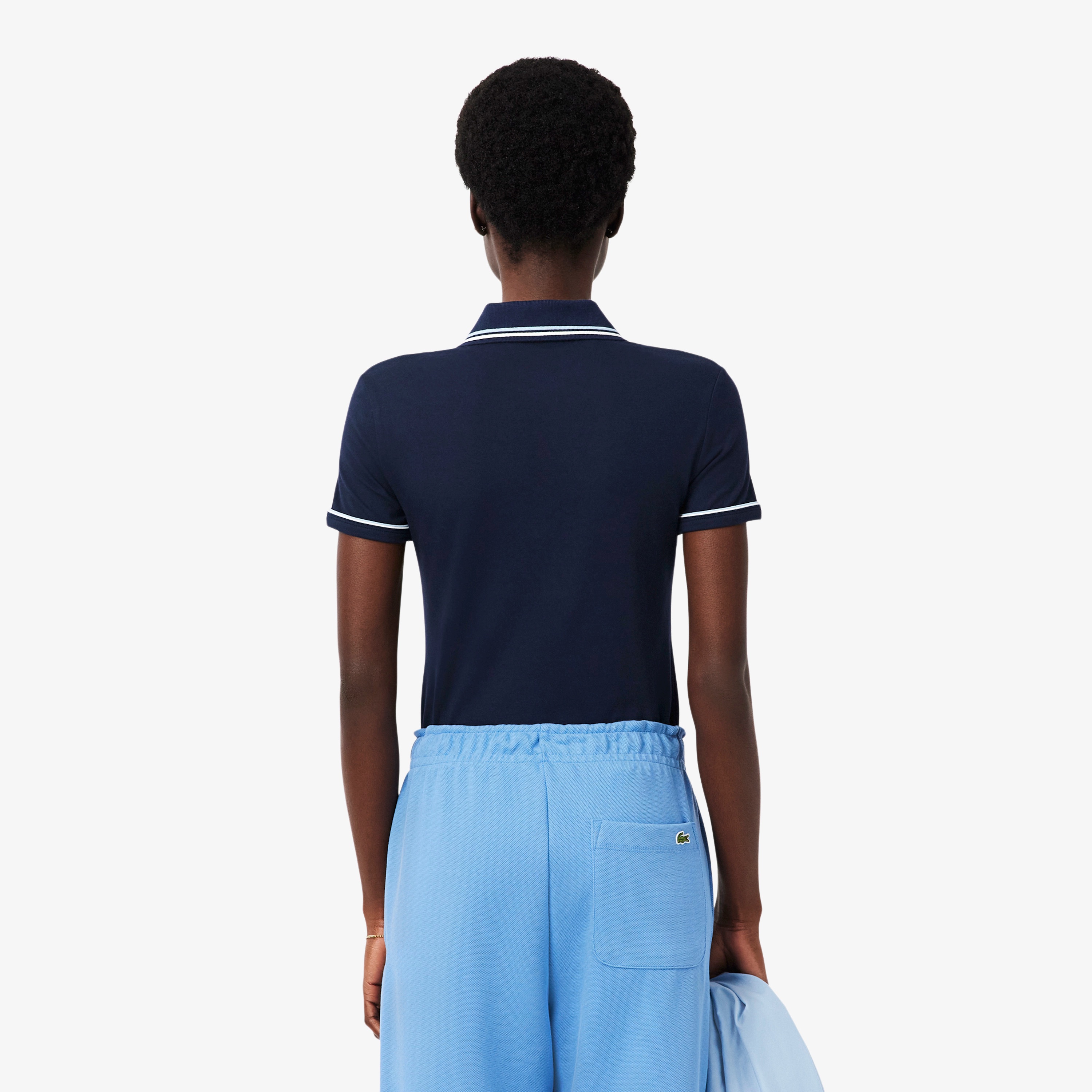 カラー&カフスラインスリムフィットポロシャツ