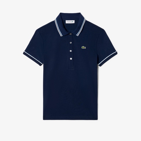 カラー&カフスラインスリムフィットポロシャツ