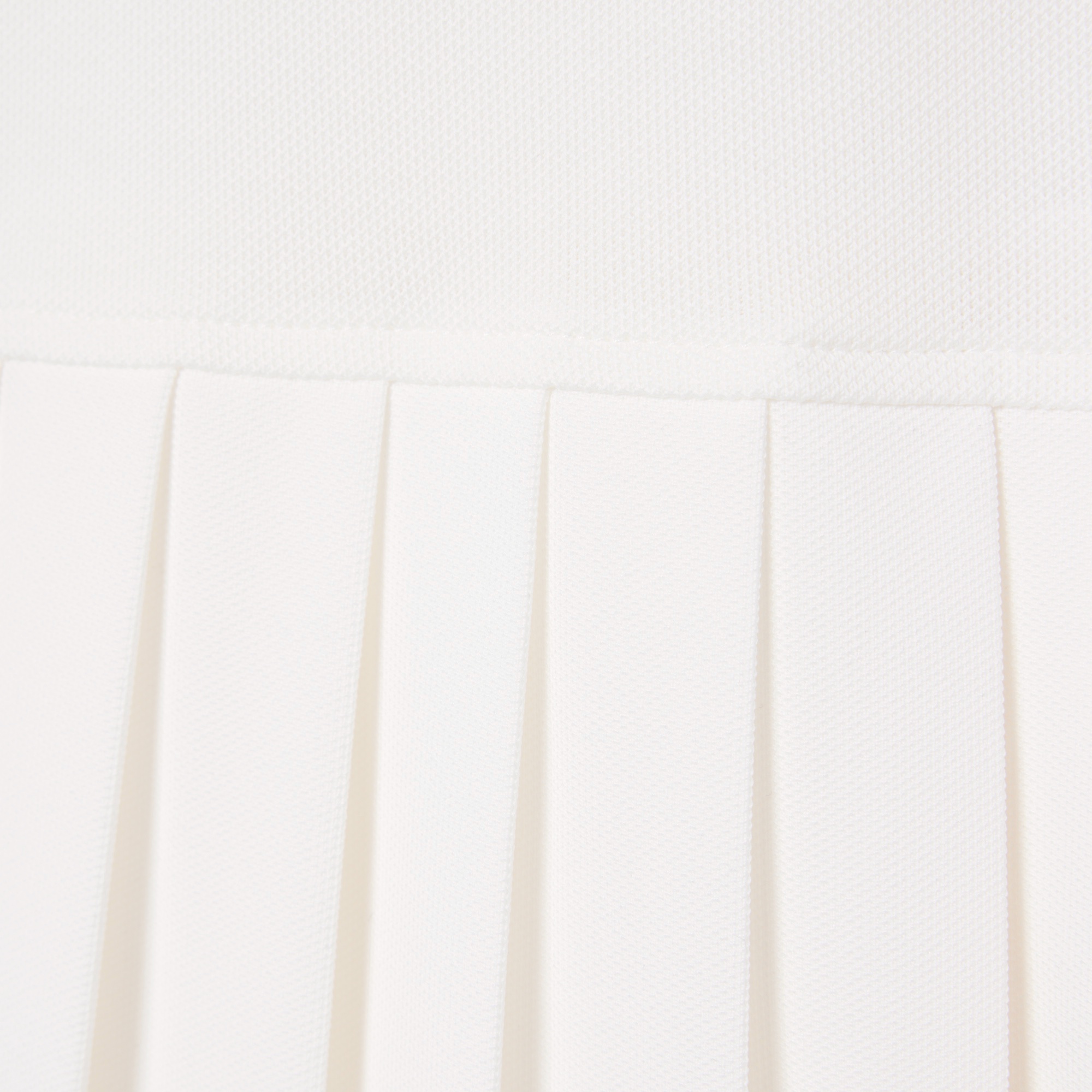 ストレッチ鹿の子地プリーツポロドレス