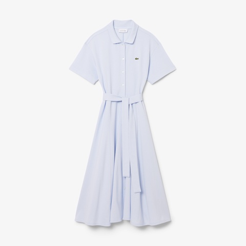 鹿の子地シャツドレス