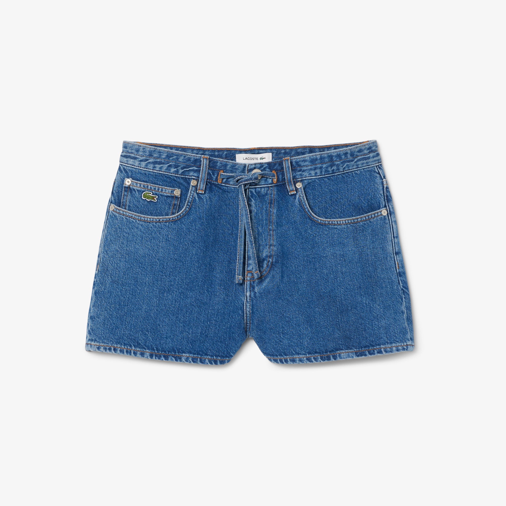 ウェストストリングデニムショーツ