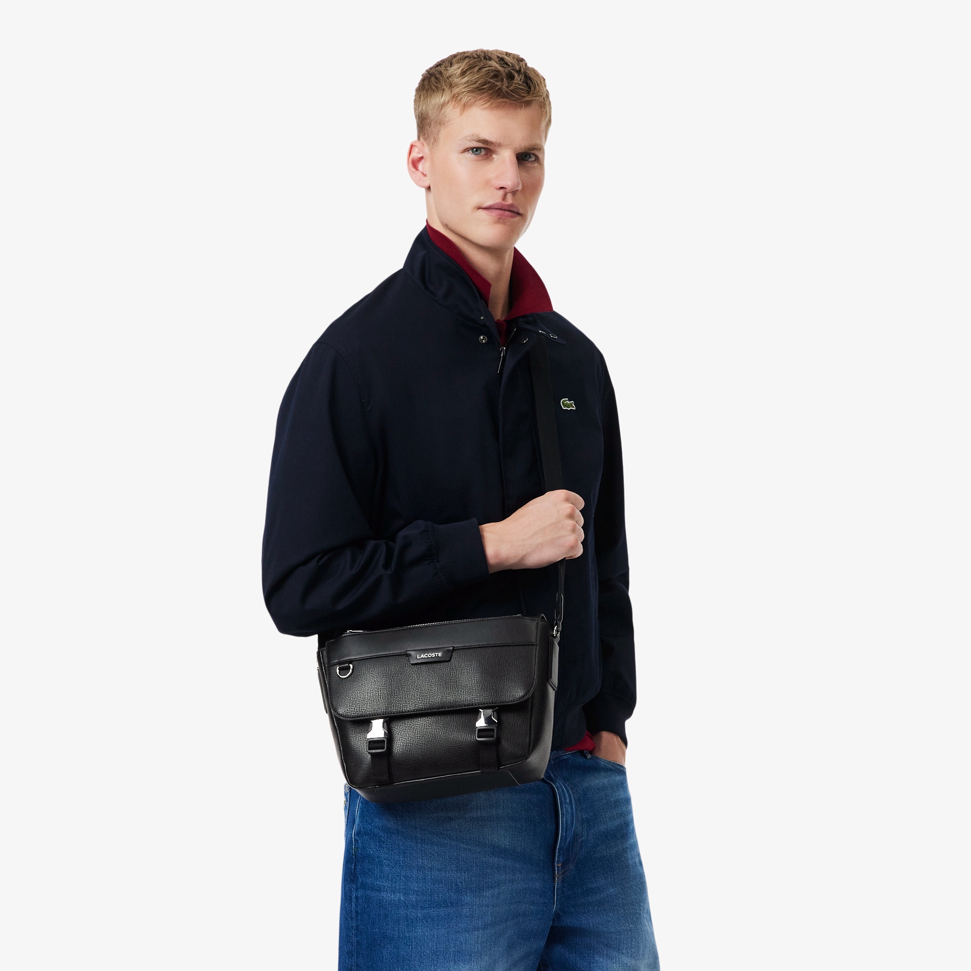 オシアン レザーフラップバッグ