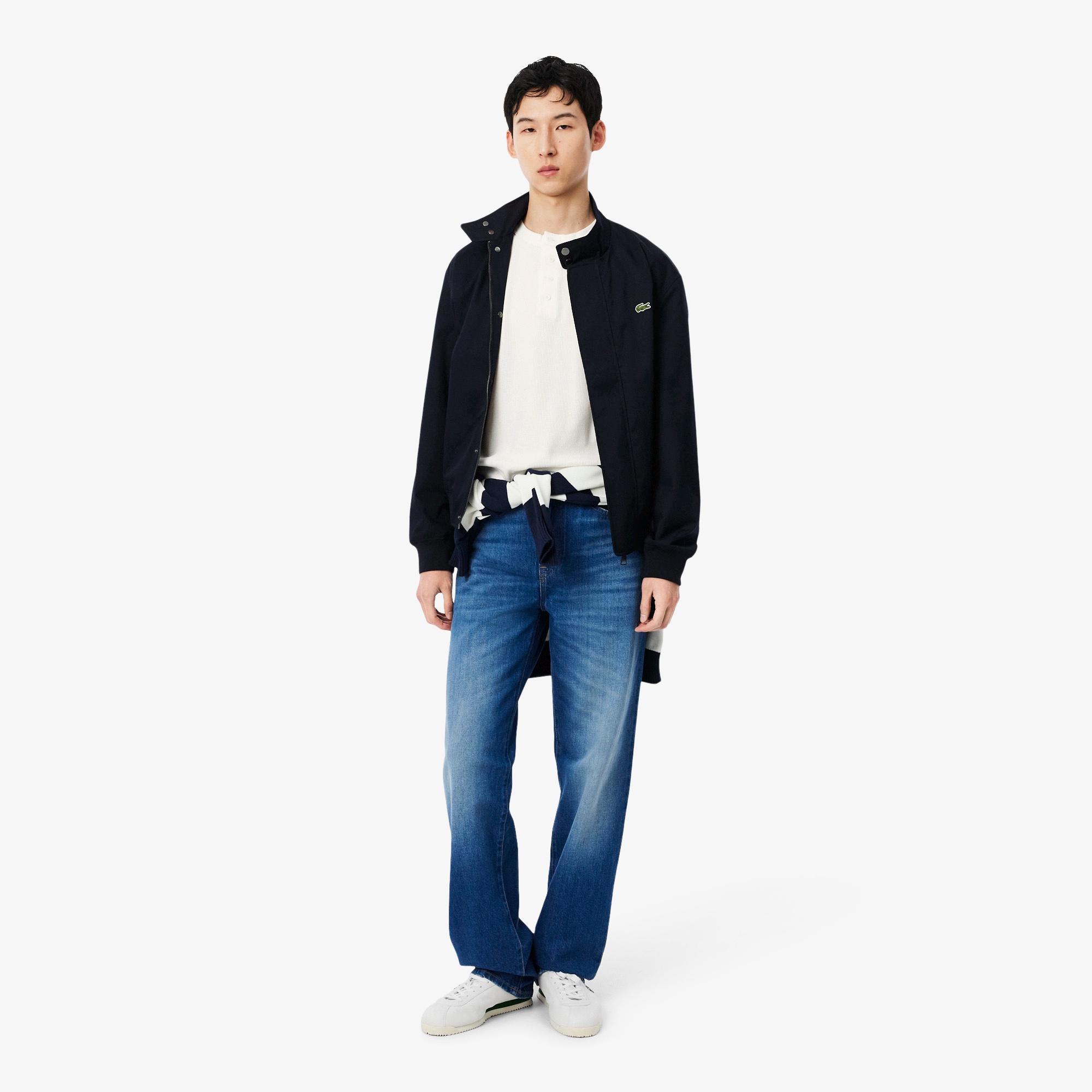 ヘンリーネックワッフルTシャツ