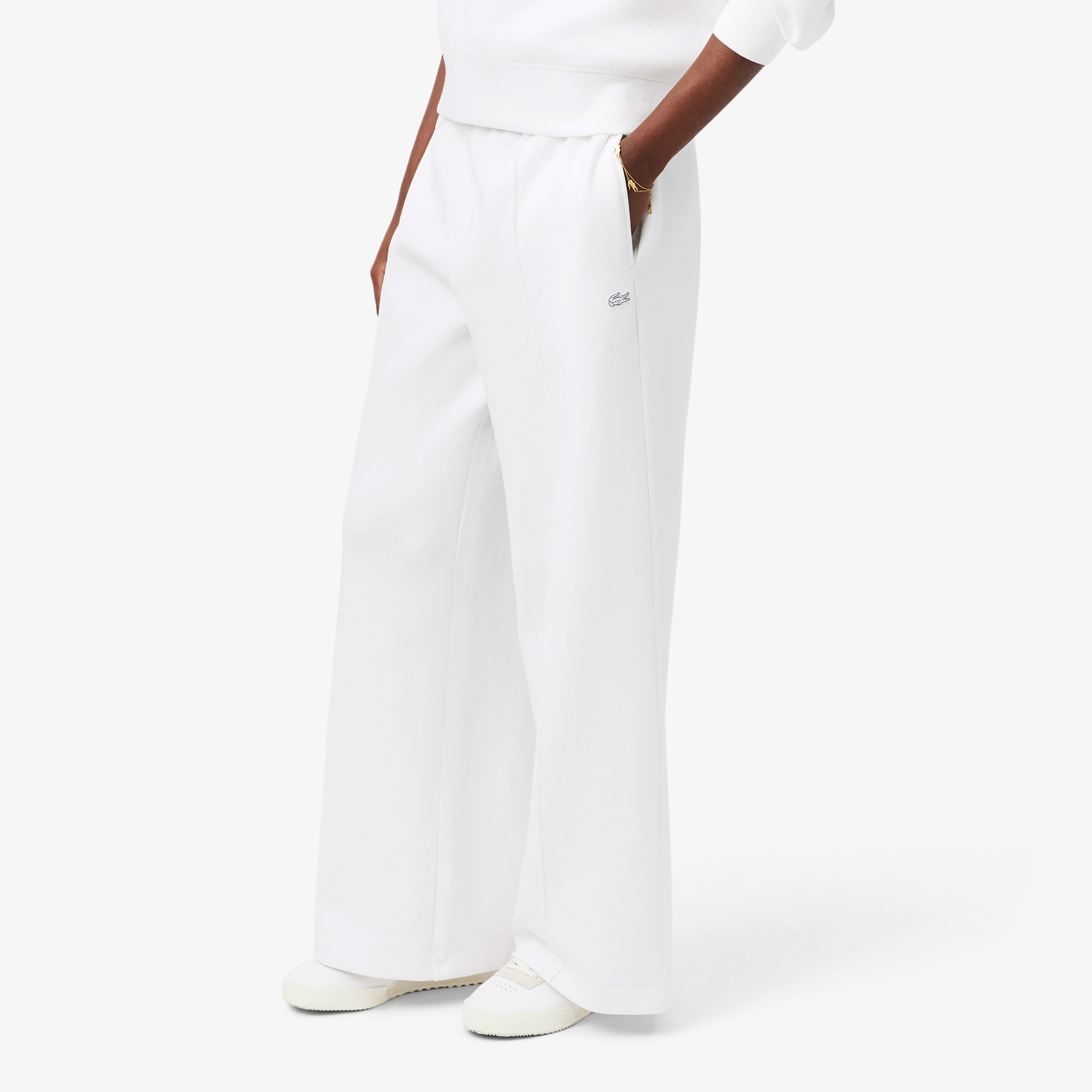 ワイドレッグスムーススウェットトラックパンツ