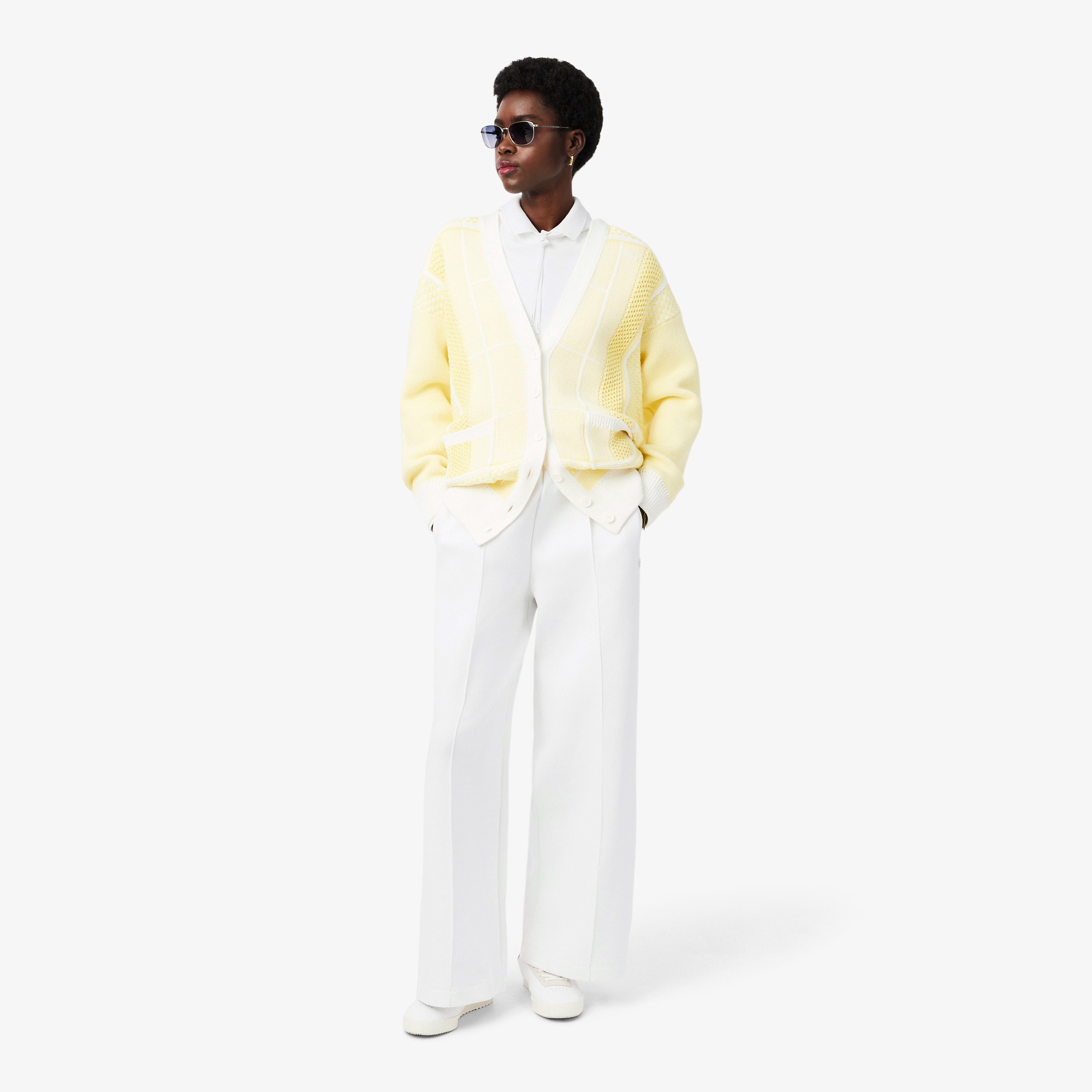 ワイドレッグスムーススウェットトラックパンツ