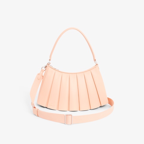 ランラン レザープリーツショルダーバッグ