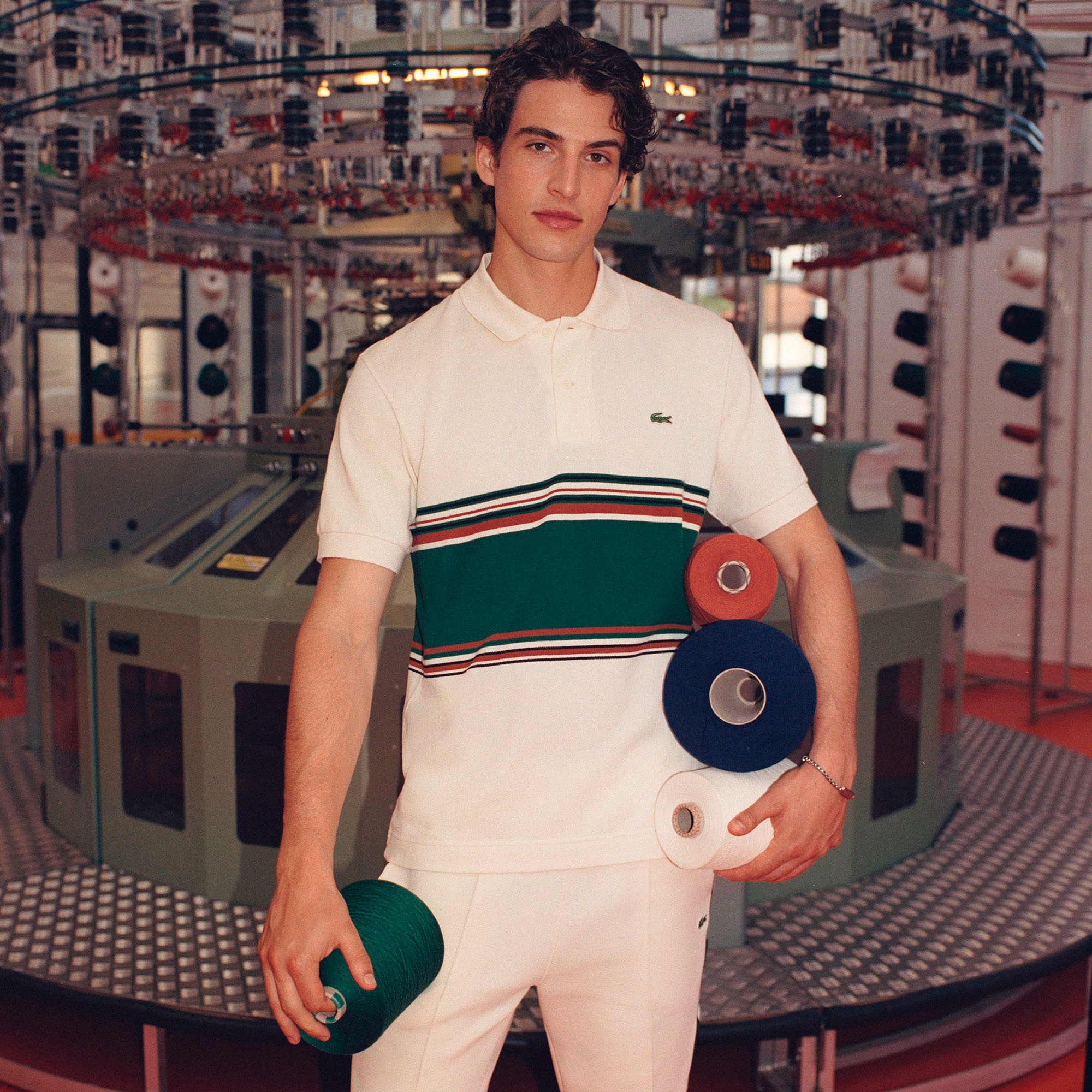 フレンチメイドパネルボーダポロシャツ