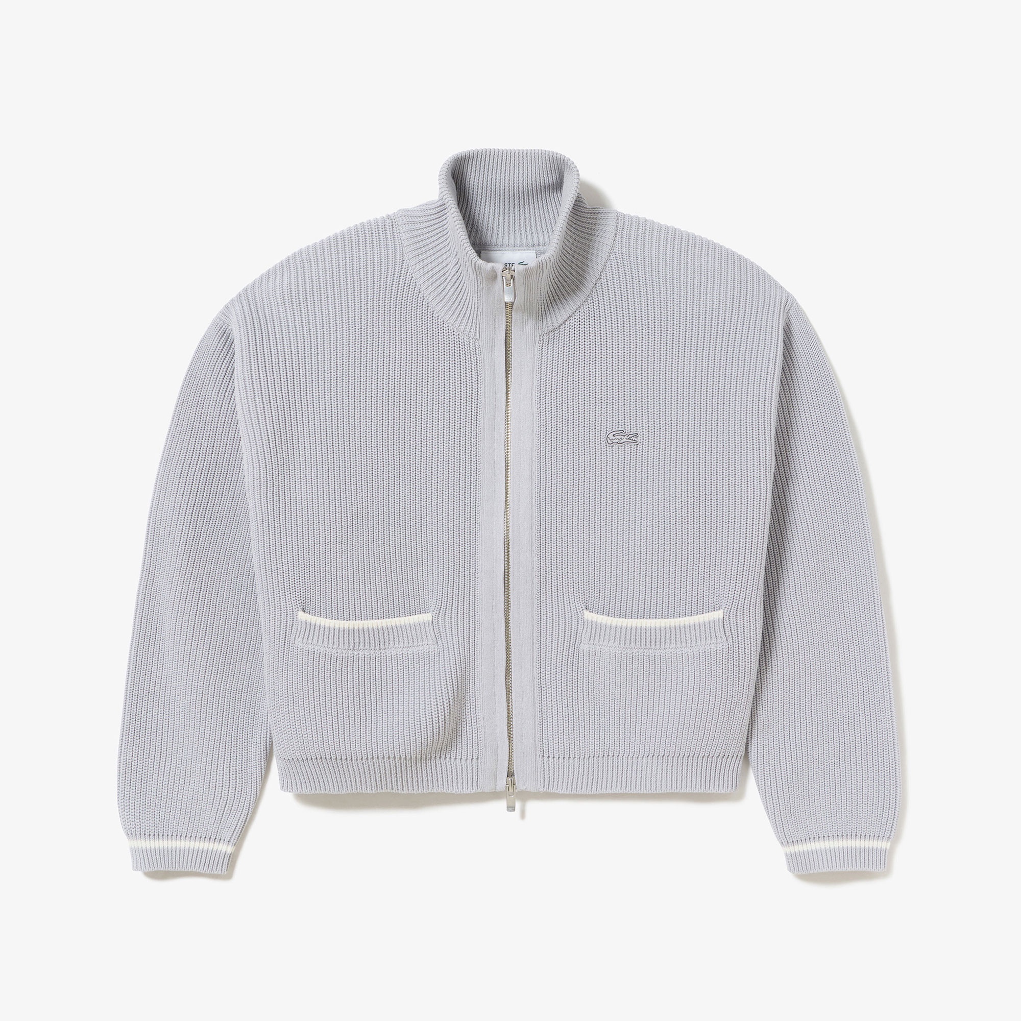 ジップアップローゲージニットブルゾン