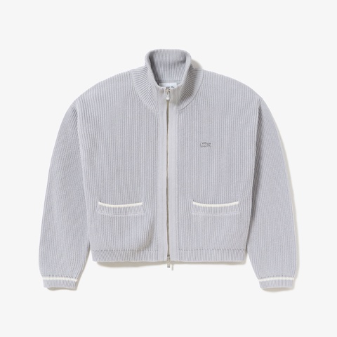 ジップアップローゲージニットブルゾン