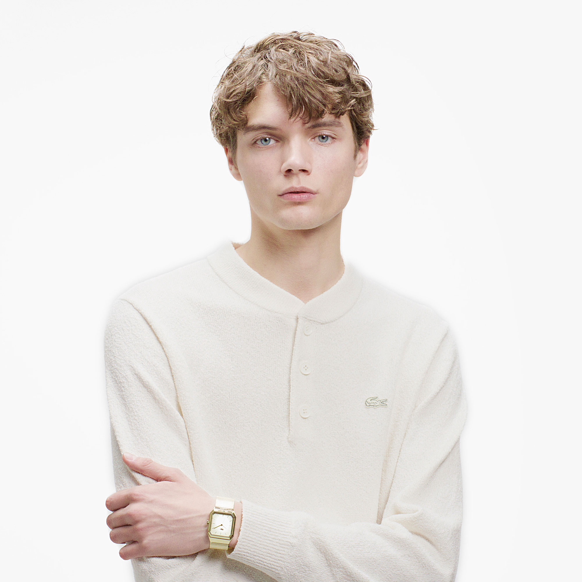 ブークレー ヘンリーネックニットセーター